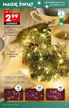 Pogląd oferty "Biedronka gazetka - Hity i inspiracje" - ważna od 10.11.2025 | Strona: 13 | Produkty: Lampki choinkowe, Lampki