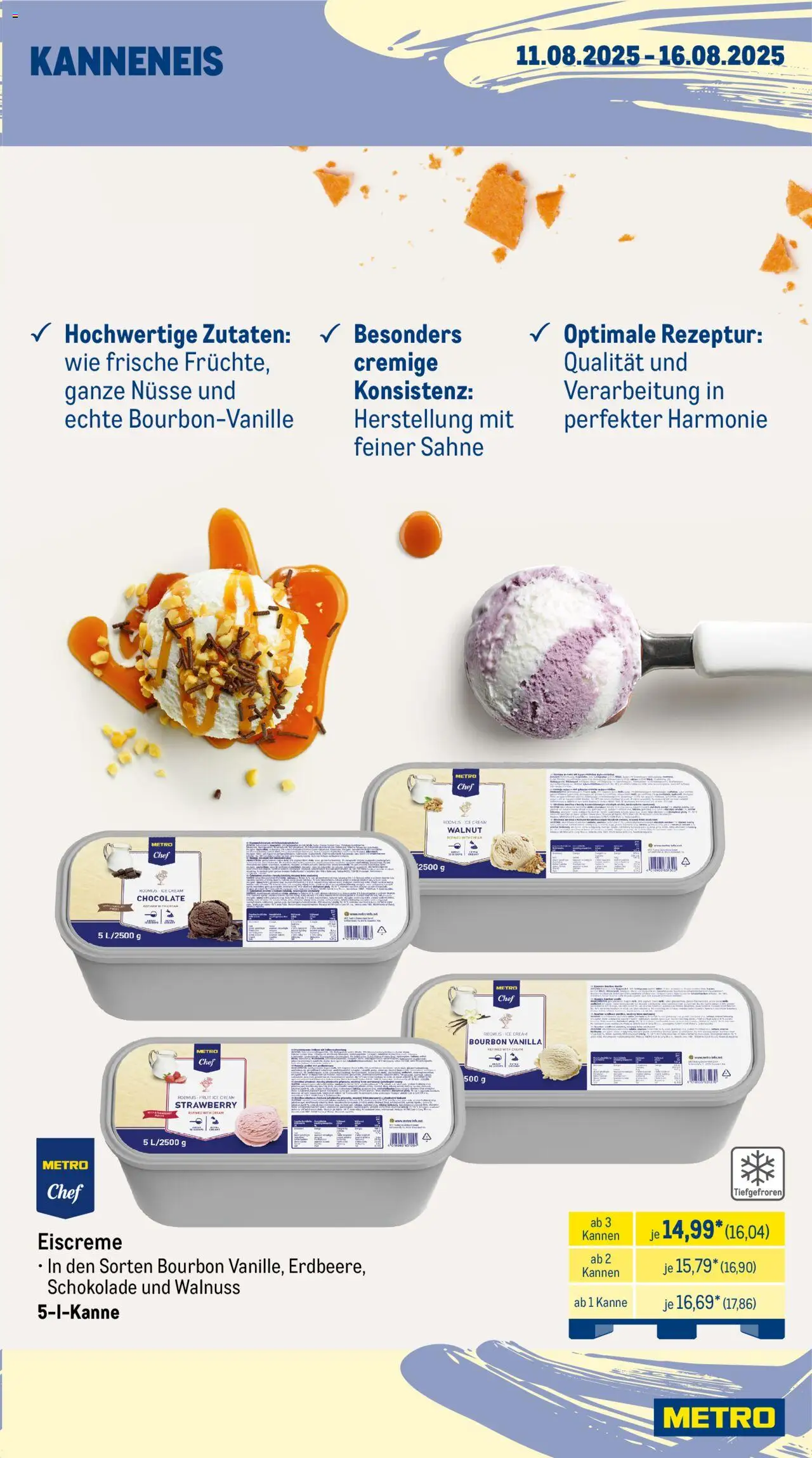 Metro Wochen-Angebote Gastro - gültig ab dem 11.08.2025 | Seite: 13 | Produkte: Schokolade, Eiscreme, Bourbon, Nüsse