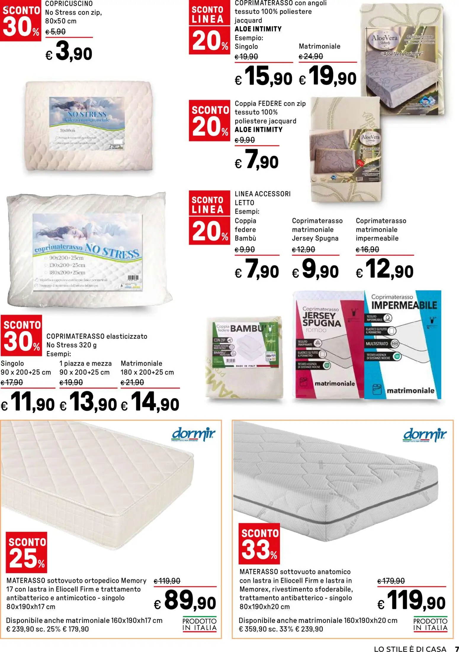 Volantino Iper del 07.04.2026 | Pagina: 7 | Prodotti: Spugna, Aloe vera, Letto, Coprimaterasso