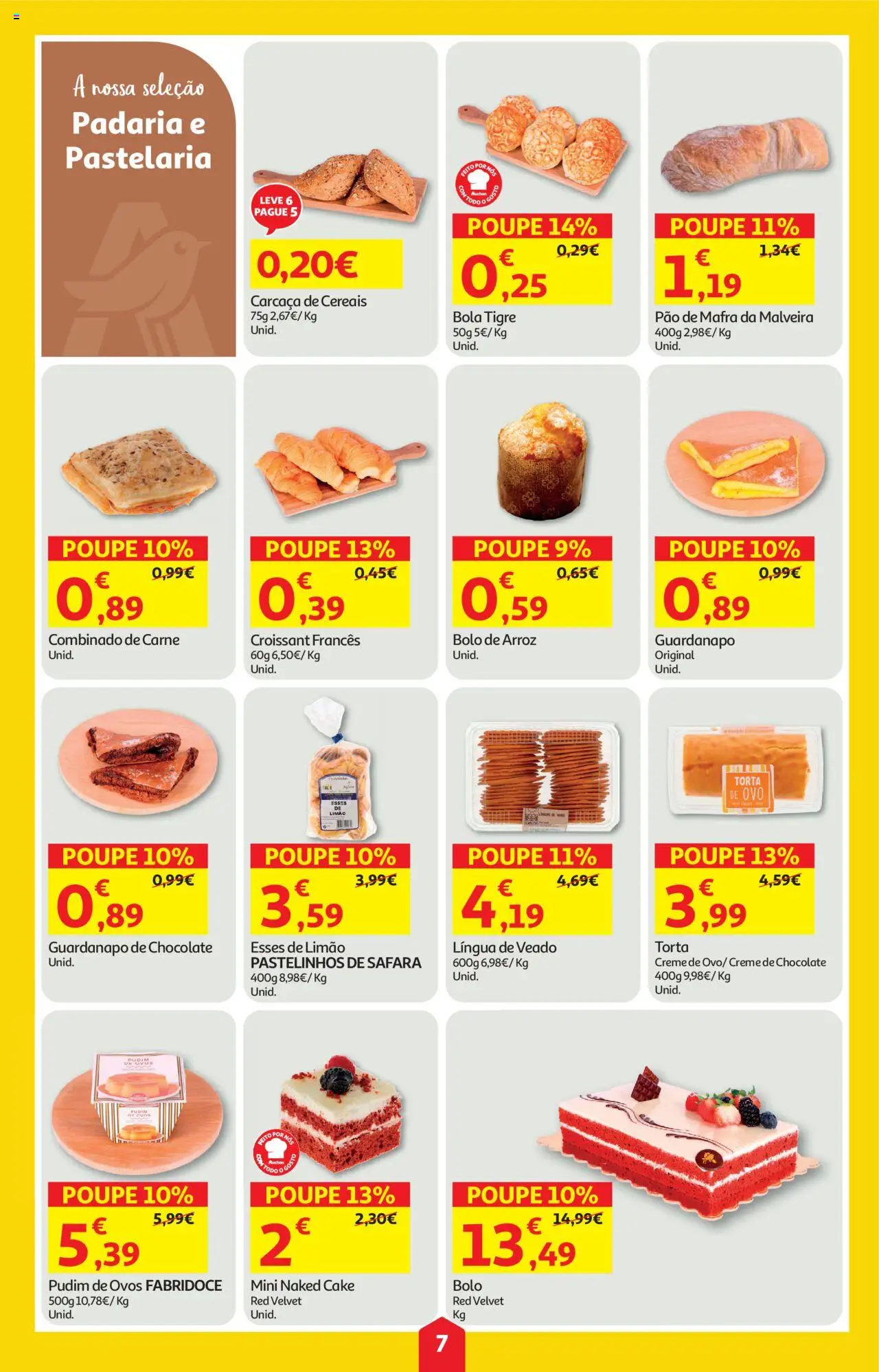 Auchan folheto │ válido de 16.10.2025 | Página: 7 | Produtos: Pudim, Pão, Torta, Creme