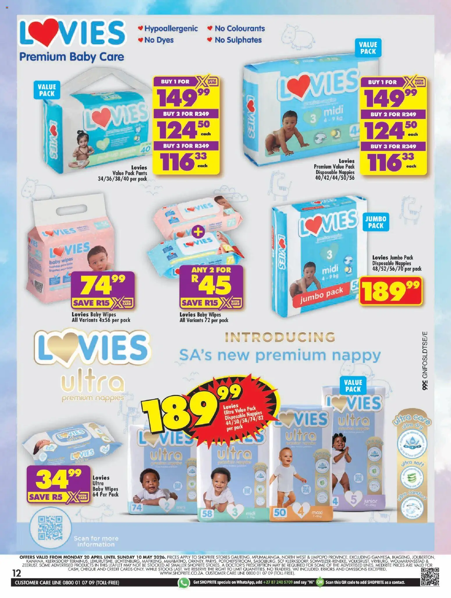 New Shoprite catalogue – valid from 20.04.2026 | Page: 12 | Products: Pants, Nappies