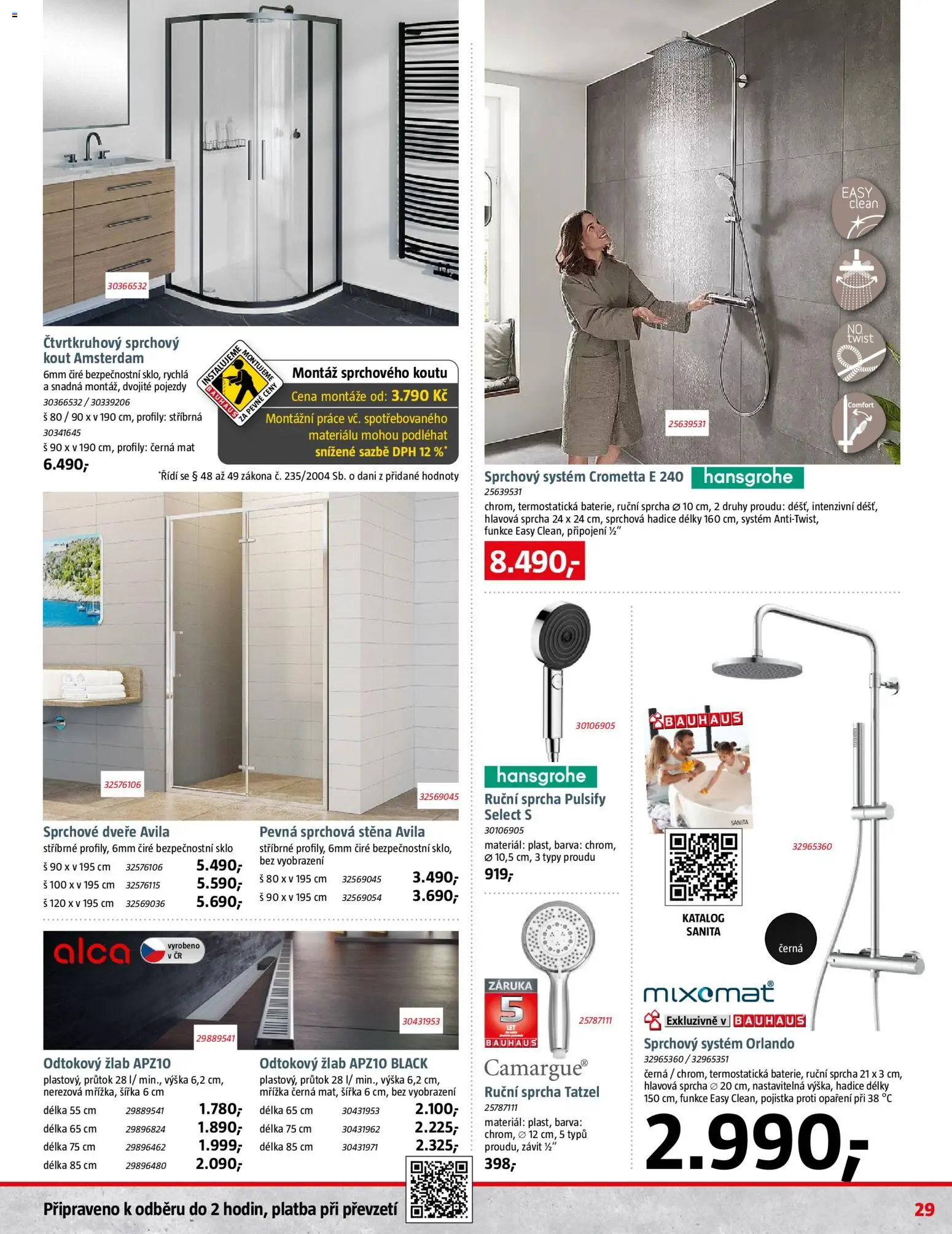 Bauhaus leták od 05.12.2025 | Strana: 29 | Produkty: Sprchová hadice, Sprcha, Hadice