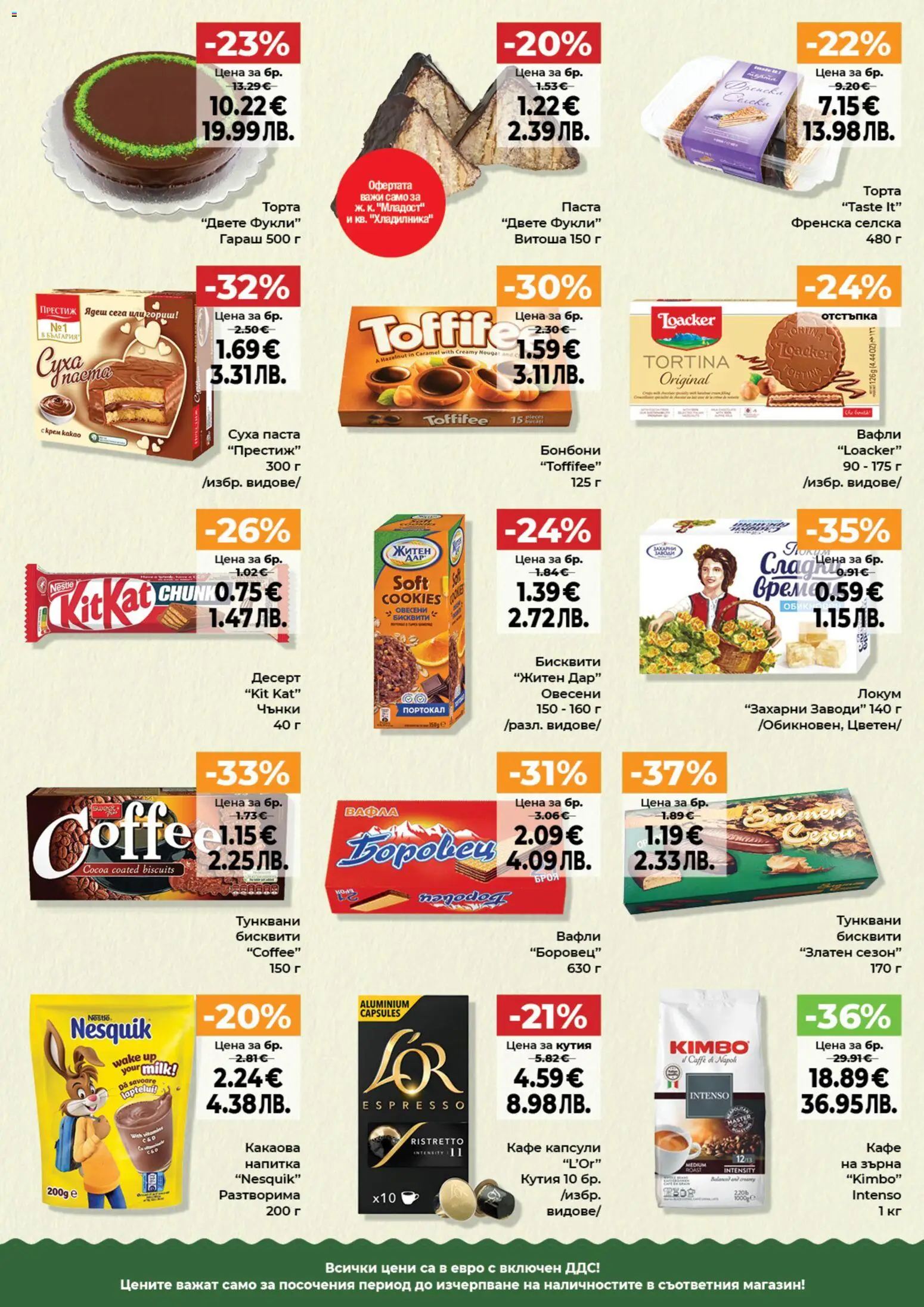 {H1} | Страница: 5 | Продукти: Кафе, Портокал, Паста, Бисквити