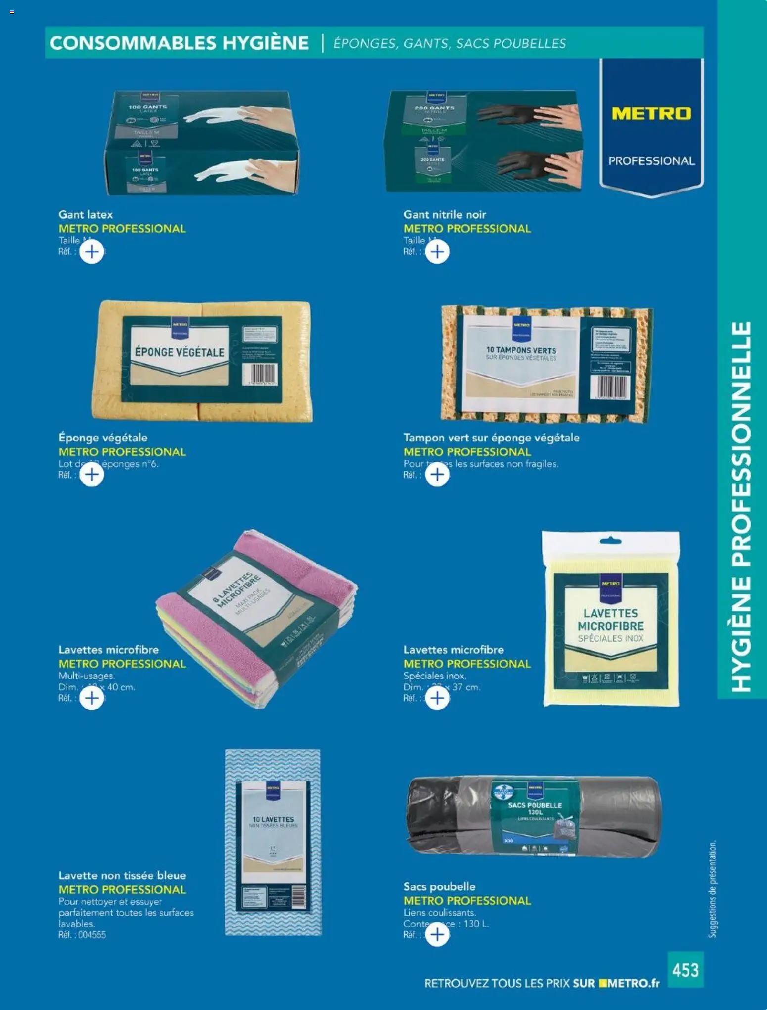 {H1} | Page: 453 | Produits: Poubelle, Sacs poubelles, Tampon, Gants