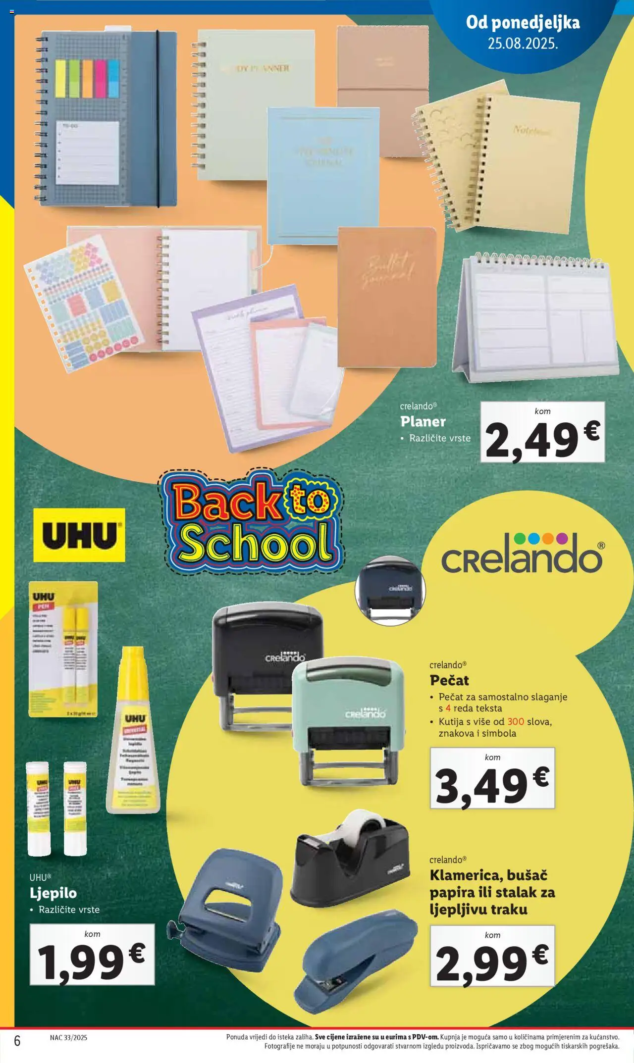 Lidl katalog | vrijedi od 31.07.2025 | Stranica: 6 | Proizvodi: Kutija, Ljepilo, Bušač papira