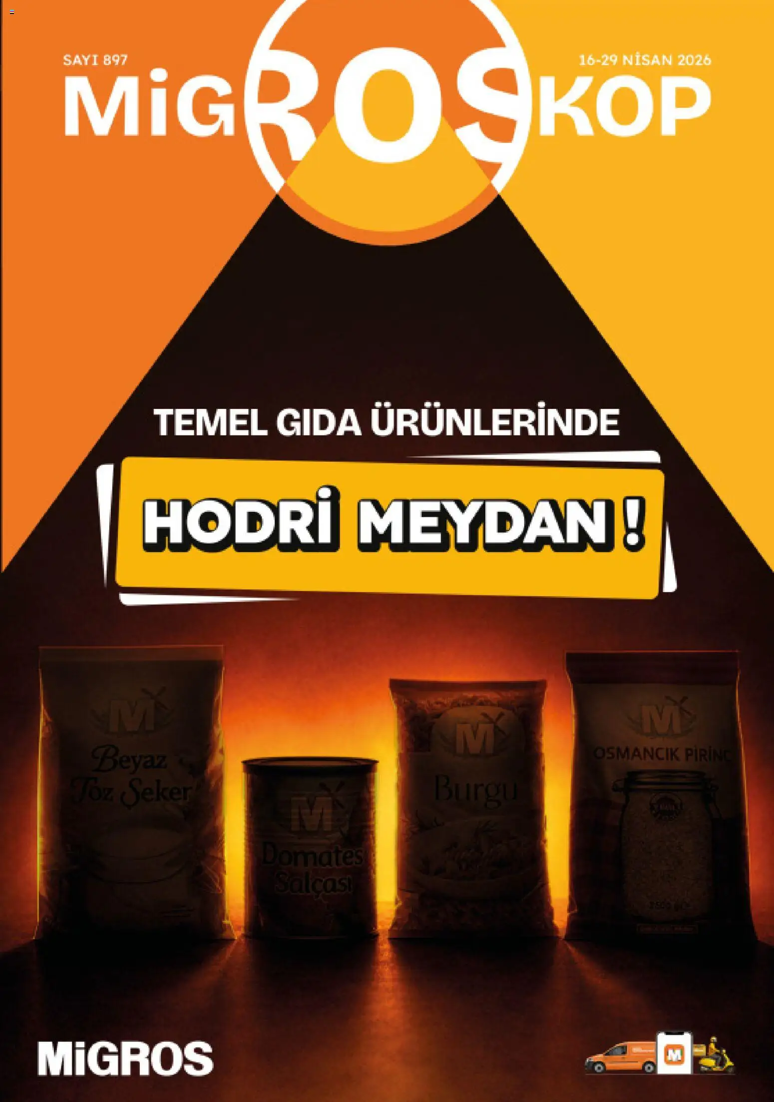 Migros Katalog - Migroskop - 16.04.2026 tarihinden itibaren geçerlidir | Sayfa: 1 | Ürünler: Domates, Pirinç, Şeker, Toz şeker