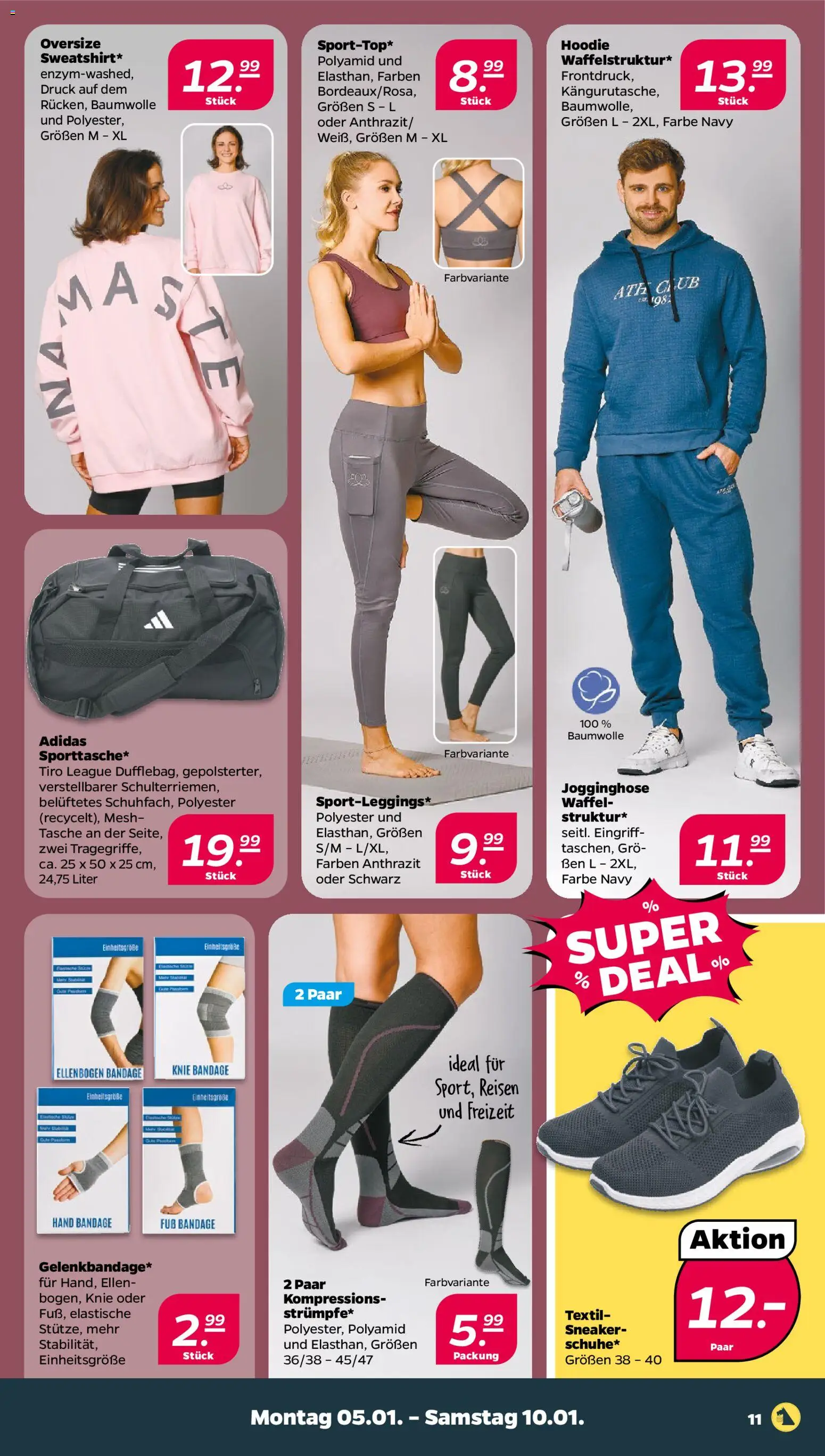 Netto Prospekt 	 – gültig ab 05.01.2026 | Seite: 17 | Produkte: Tasche, Jogginghose, Hoodie