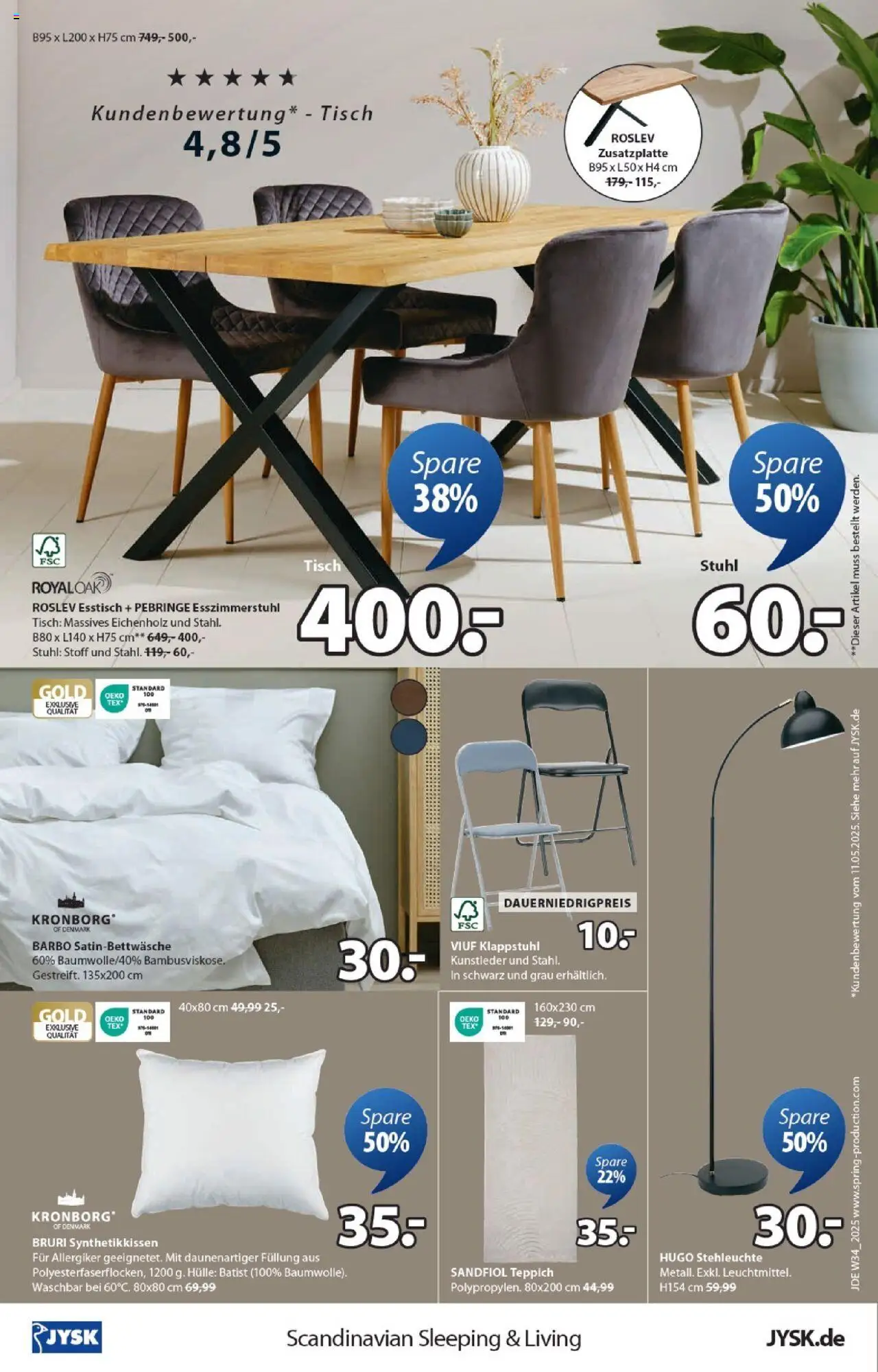 Angebote JYSK - gültig ab dem 17.08.2025 | Seite: 16 | Produkte: Hülle, Esstisch, Stuhl, Teppich