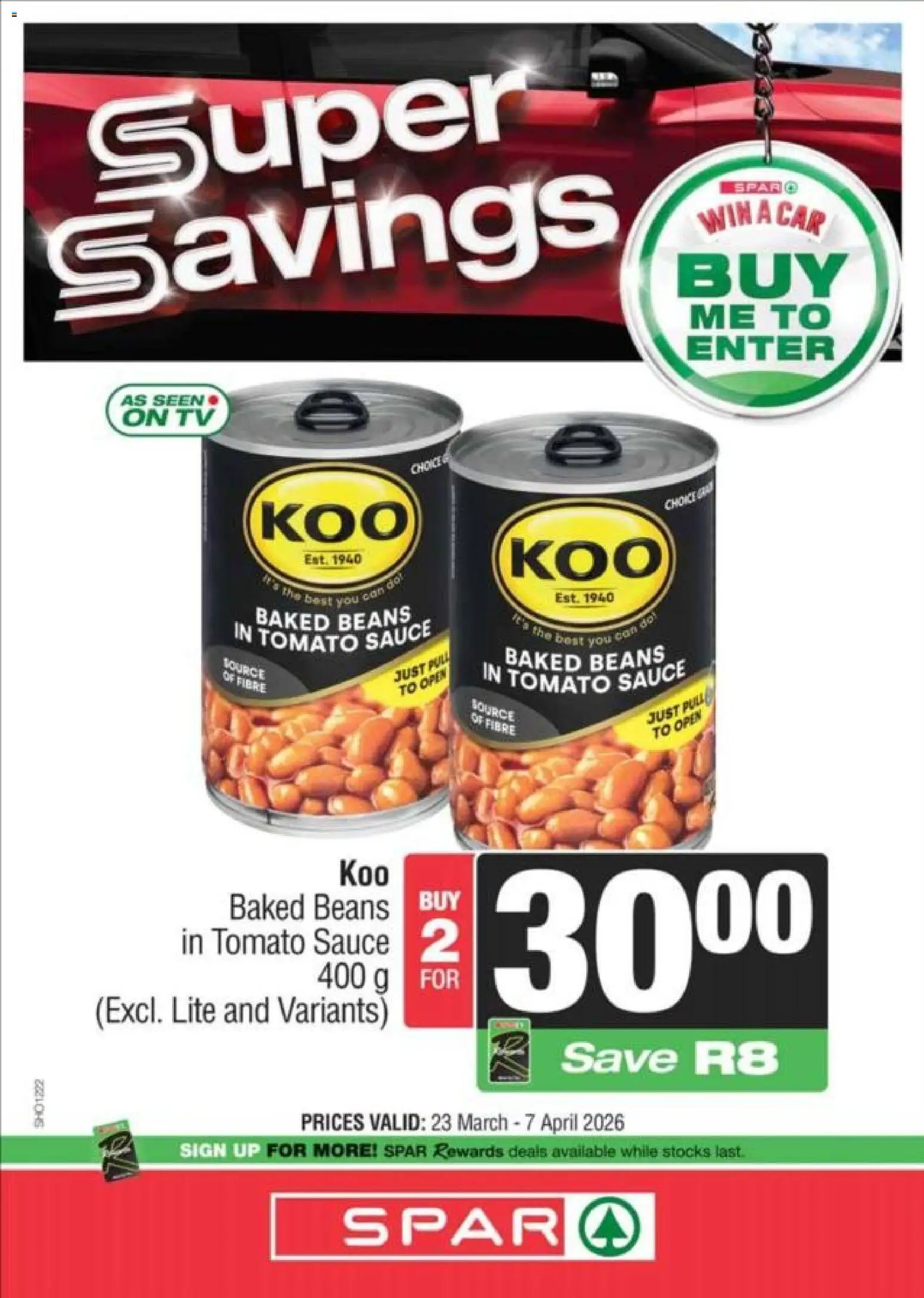 New KWIKSPAR catalogue – valid from 23.03.2026 | Page: 2 | Products: Beans, Baked beans, Tomato sauce, Sauce