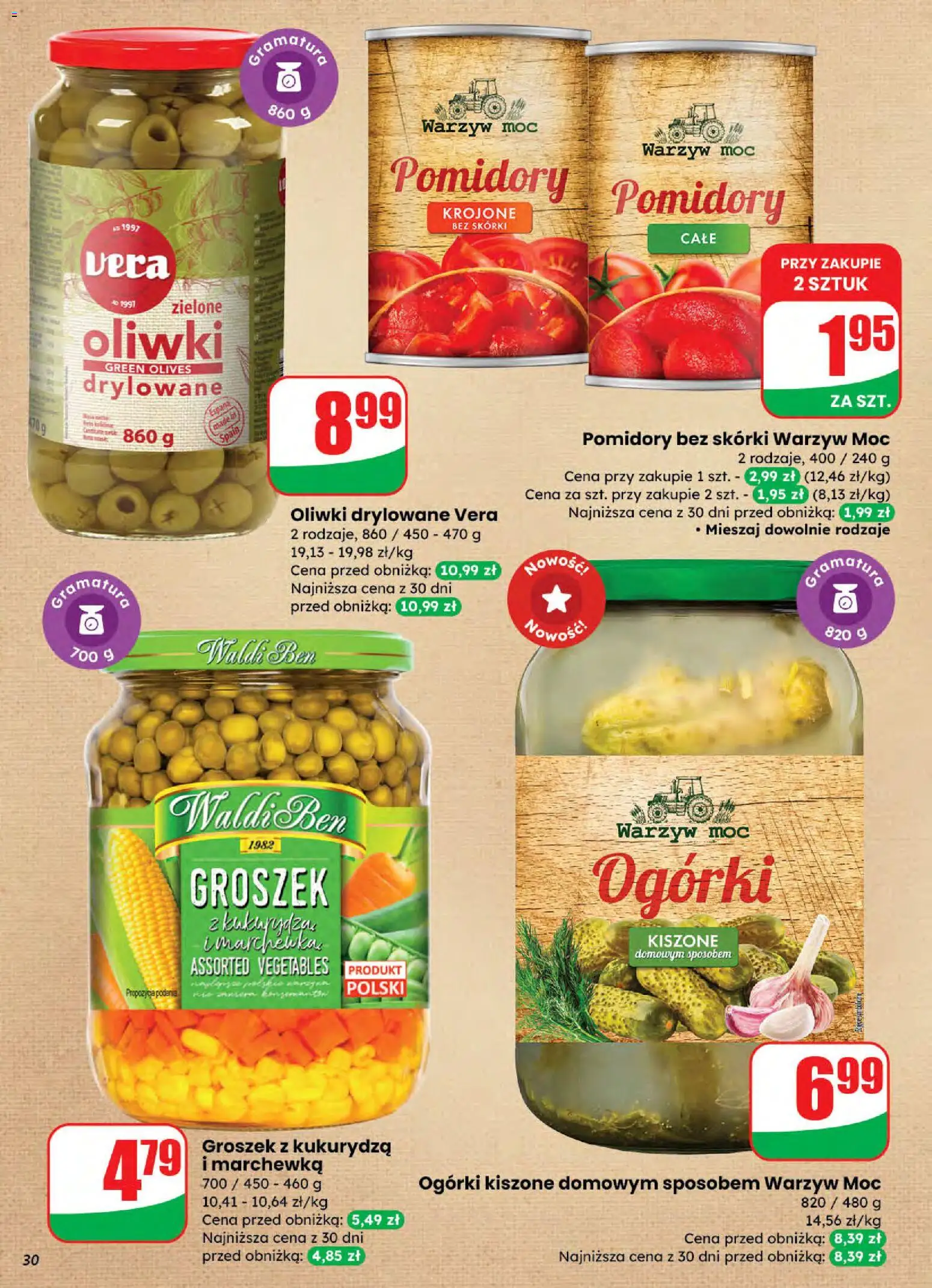 Dino Gazetka od 26.11.2025 | Strona: 30 | Produkty: Kukurydza, Pomidory, Marchewka, Ogórki