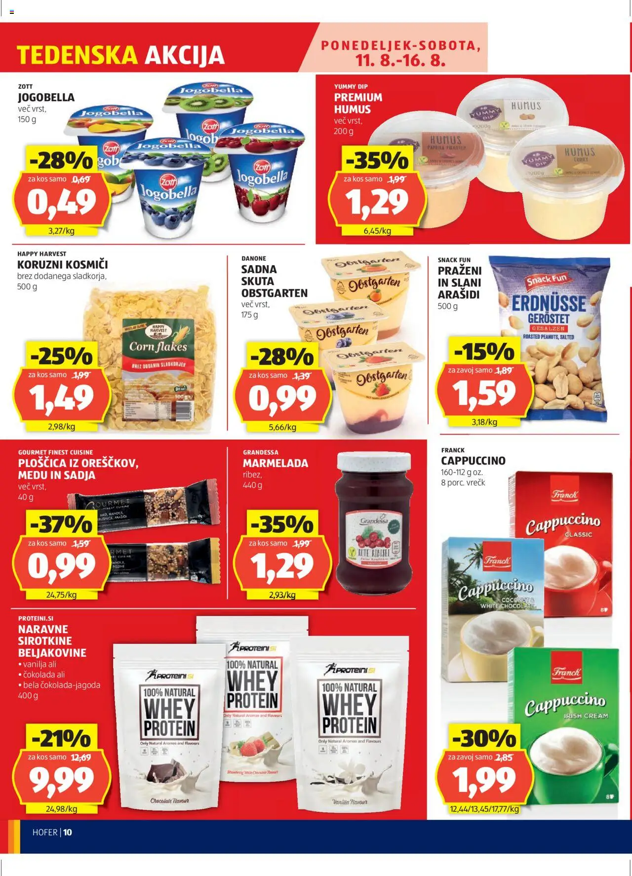 Hofer SI katalog | vrijedi od 07.08.2025 | Stranica: 10 | Proizvodi: Paprika, Curry, Cappuccino, Humus