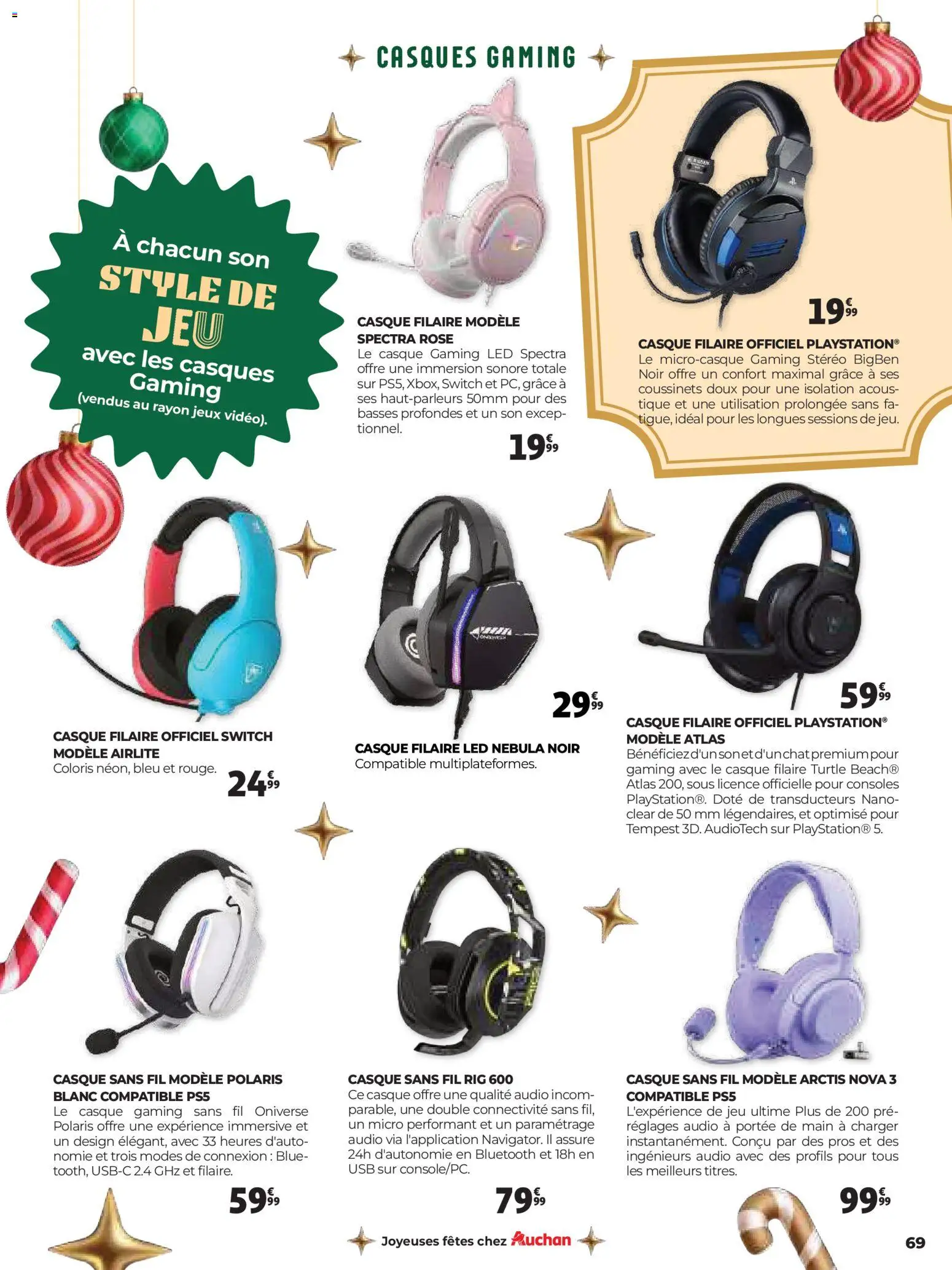 {H1} | Page: 69 | Produits: Audio, USB, Jeux, Casque