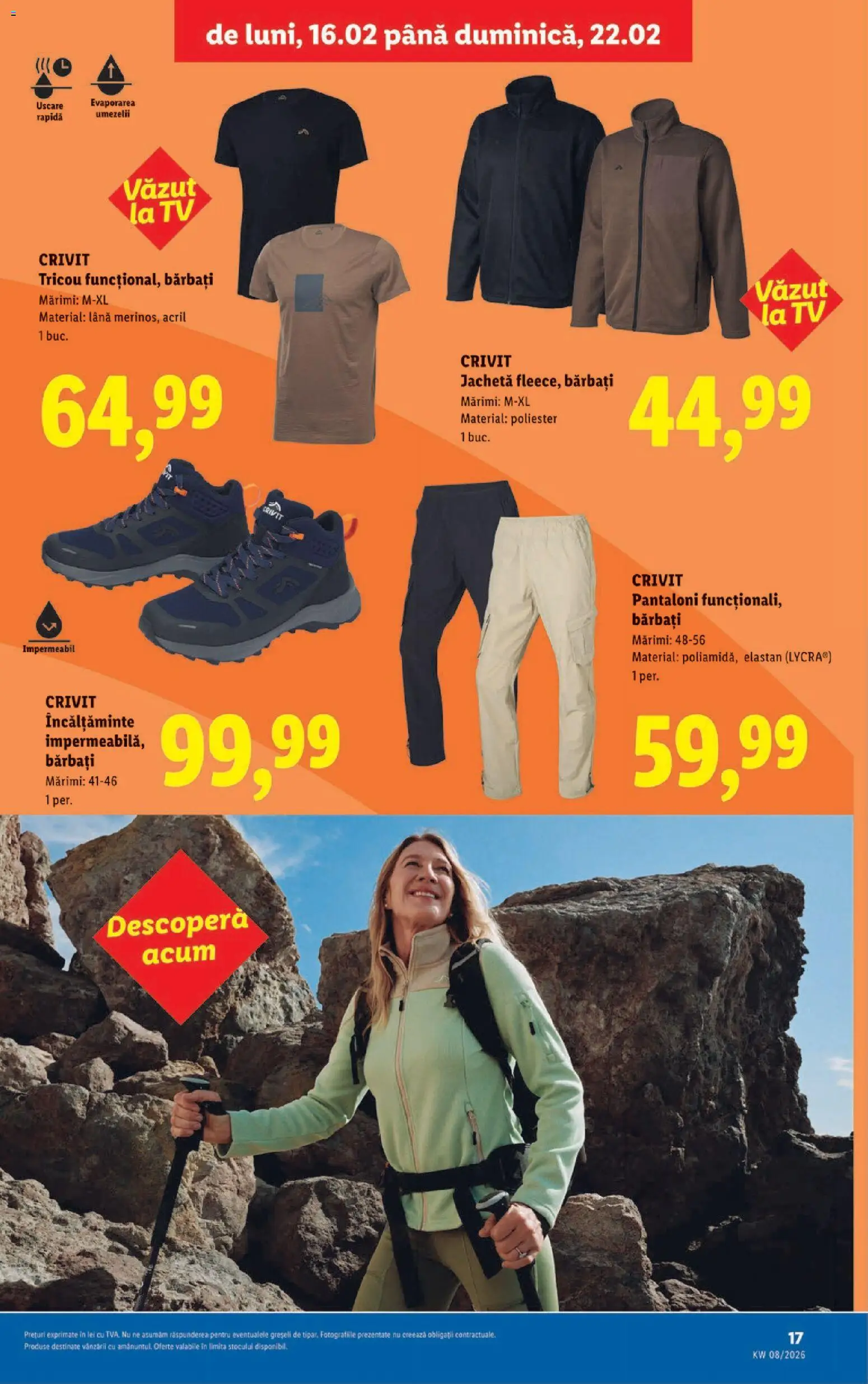 Noul catalog Lidl – valabil de la 16.02.2026 | Pagină: 17 | Produse: Jachetă, Bornoz takımı, Tricou, Pantaloni