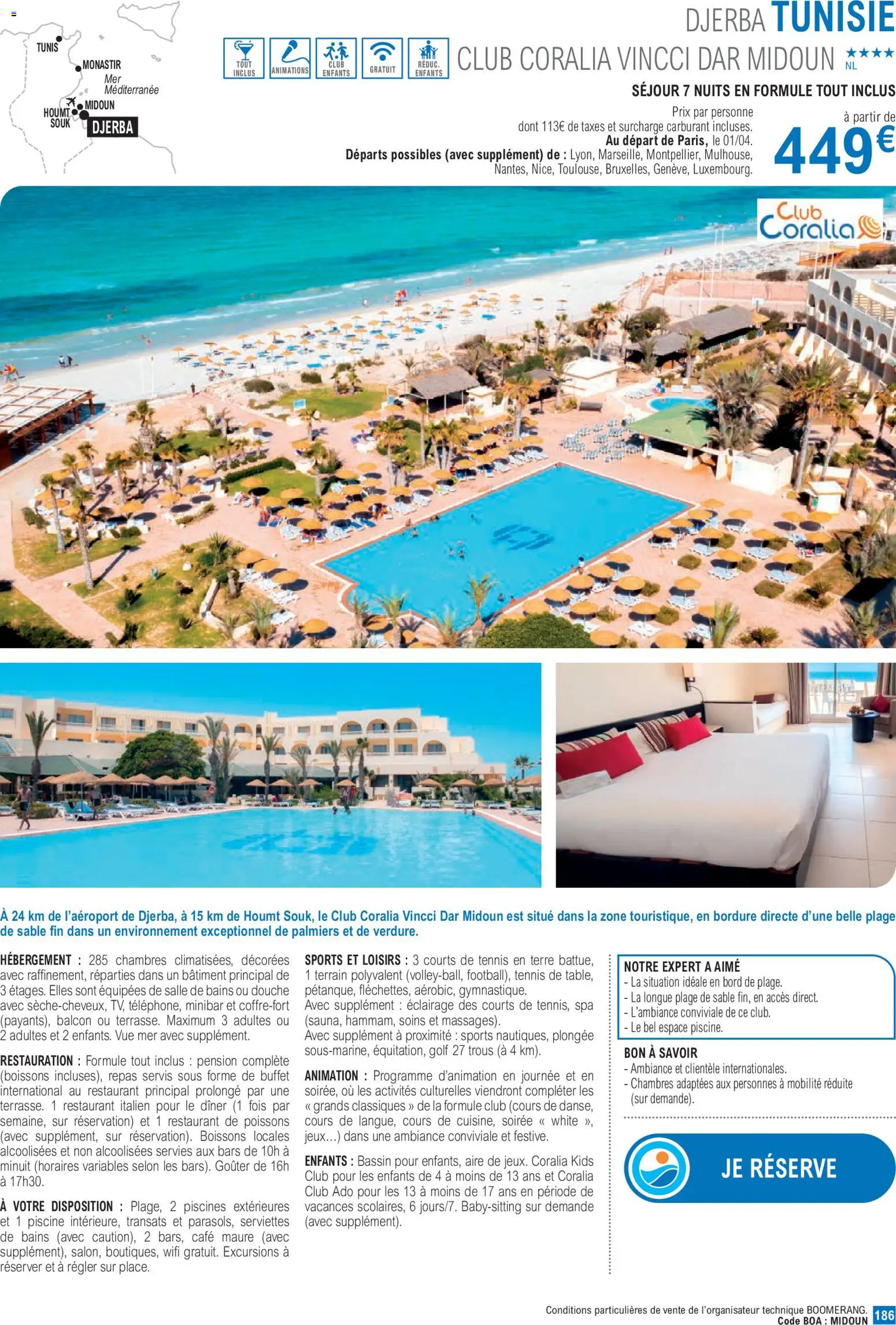 {H1} | Page: 186 | Produits: Buffet, Douche, Café, Jeux