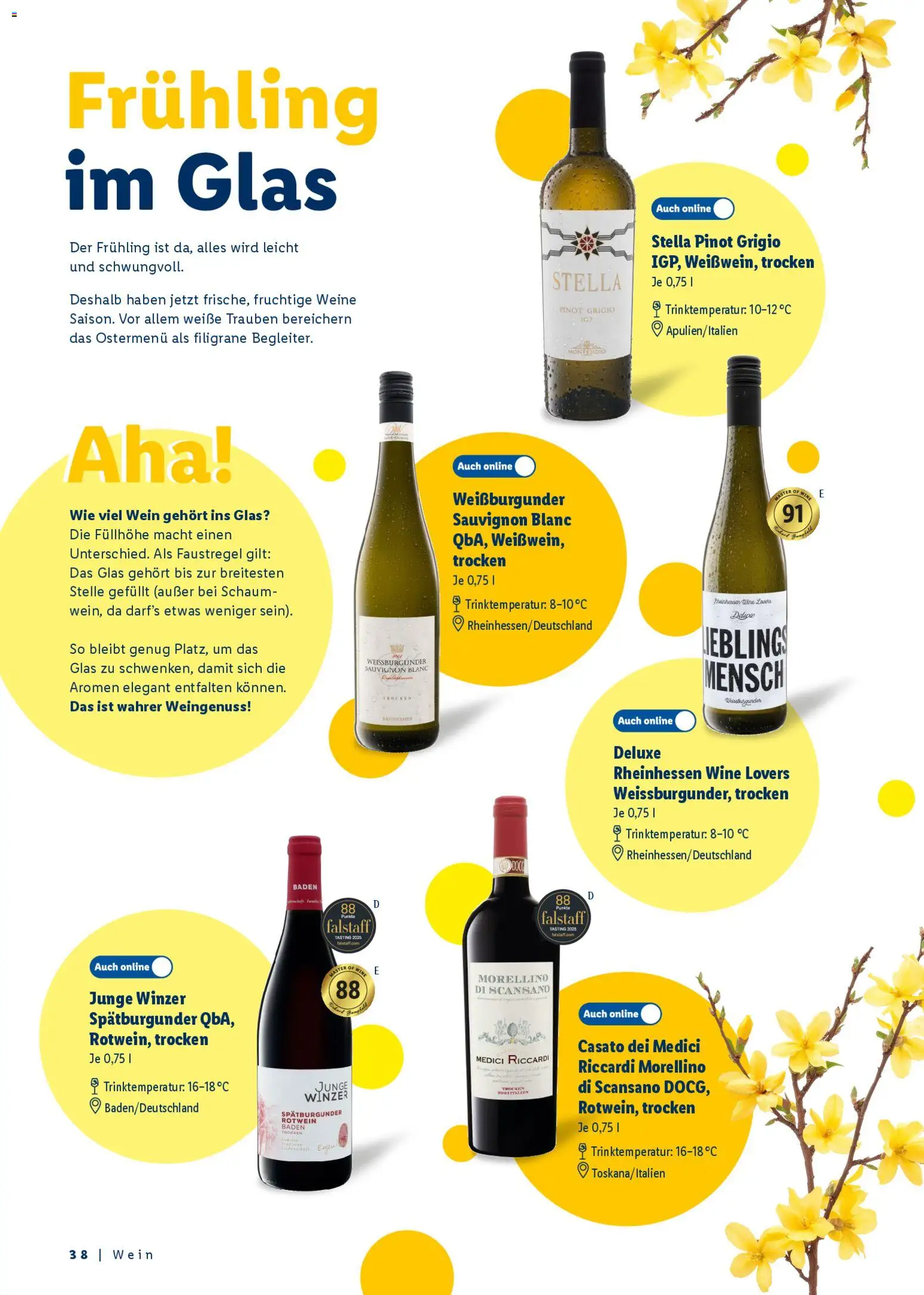 Lidl Německo leták - Ostern gemeinsam genießen od 09.03.2026 | Strana: 38 | Produkty: Deluxe, Pinot Grigio
