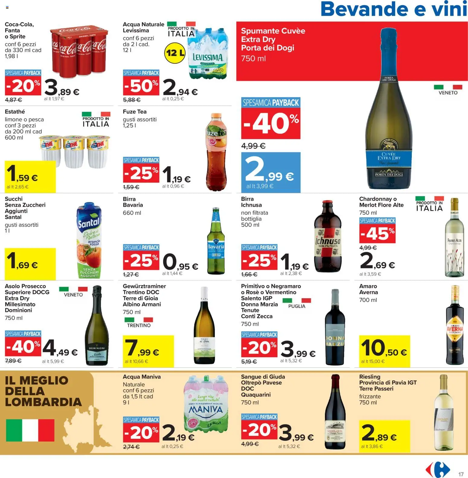 Volantino Carrefour del 07.04.2026 | Pagina: 17 | Prodotti: Prosecco, Spumante, Fanta, Bottiglia