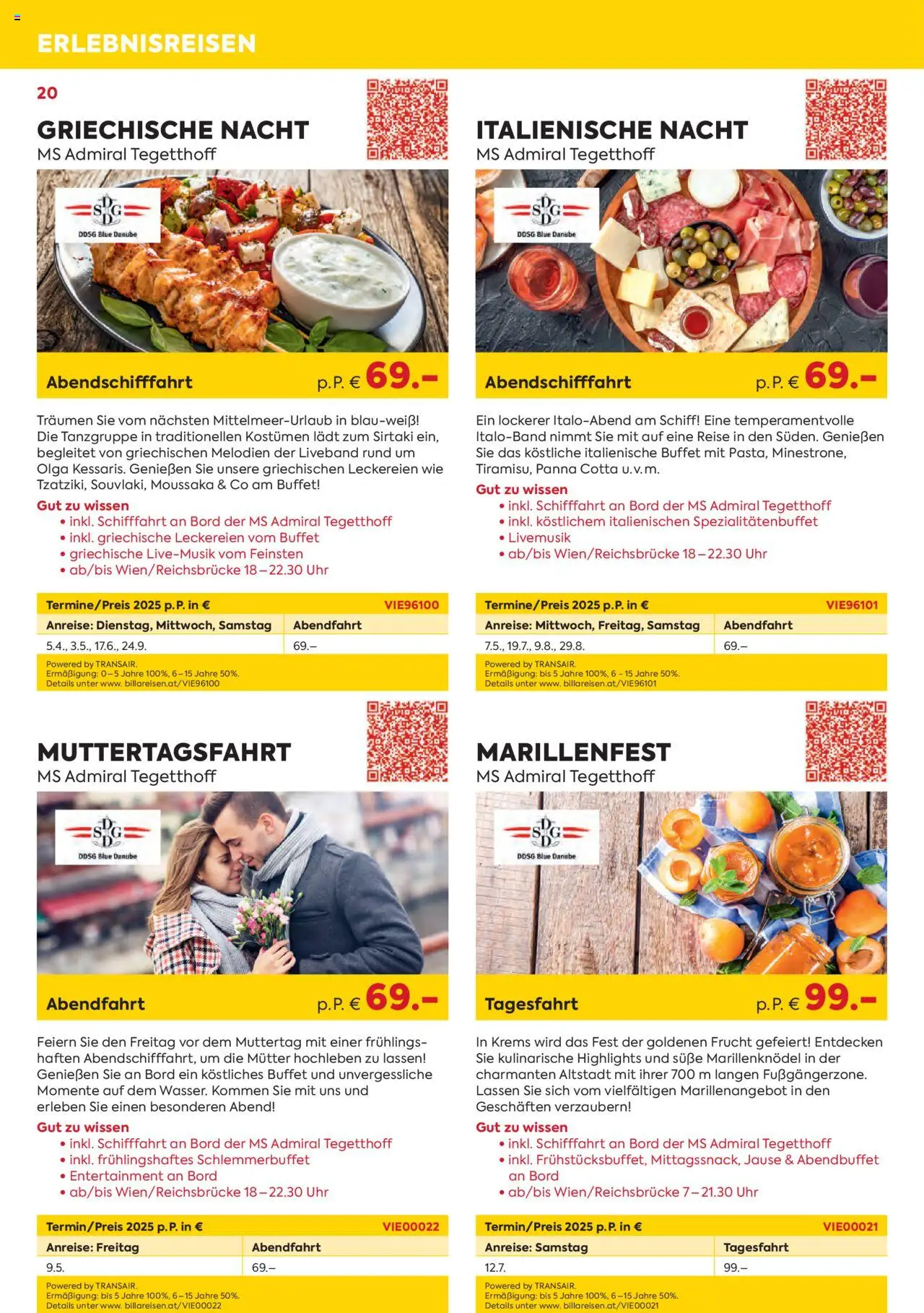 Billa Kreuzfahrten Rundreisen Erlebnisreisenb3/4 2025 gültig ab 03.06.2025 | Seite: 20 | Produkte: Uhr