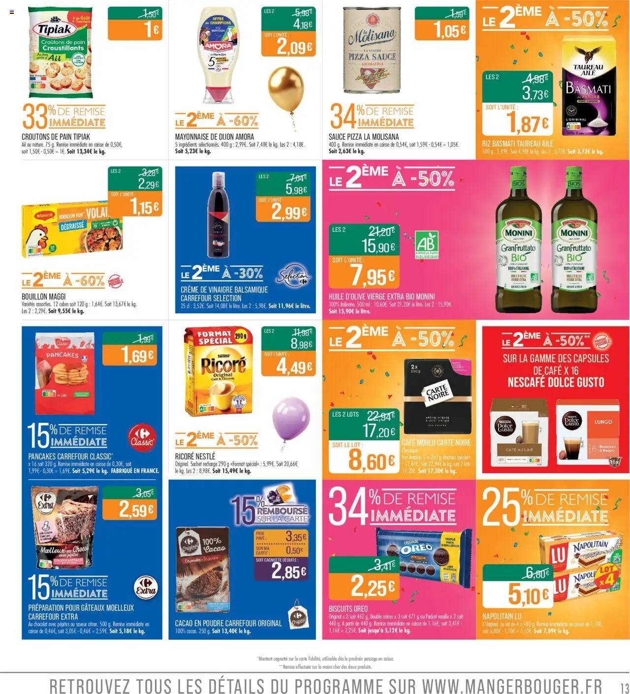 {H1} | Page: 13 | Produits: Huile D'olive, Dolce Gusto, Pain, Riz
