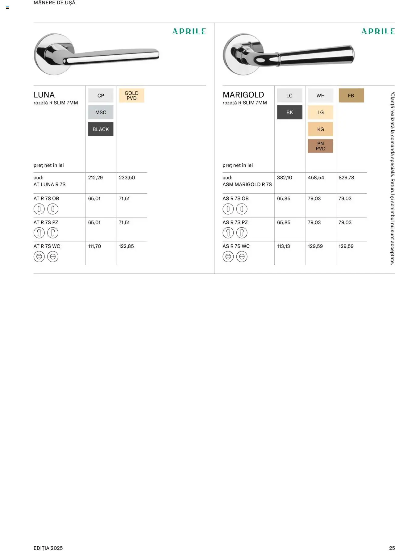 Noul catalog Proges – valabil de la 08.09.2025 | Pagină: 27 | Produse: Ușă