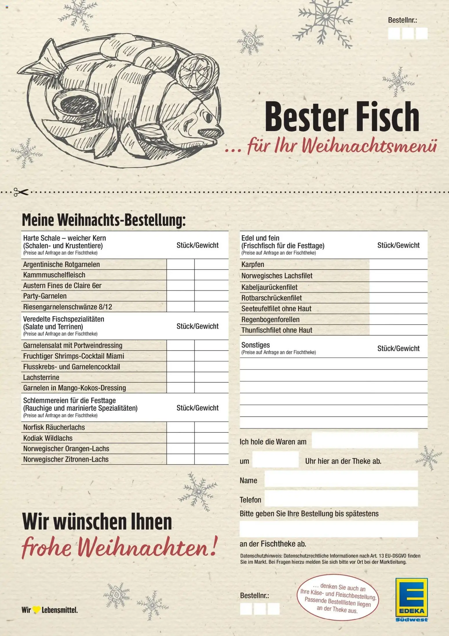 Edeka prospekt Steinfeld	 – gültig ab 14.12.2025 | Seite: 42 | Produkte: Garnelen, Fisch, Räucherlachs, Uhr