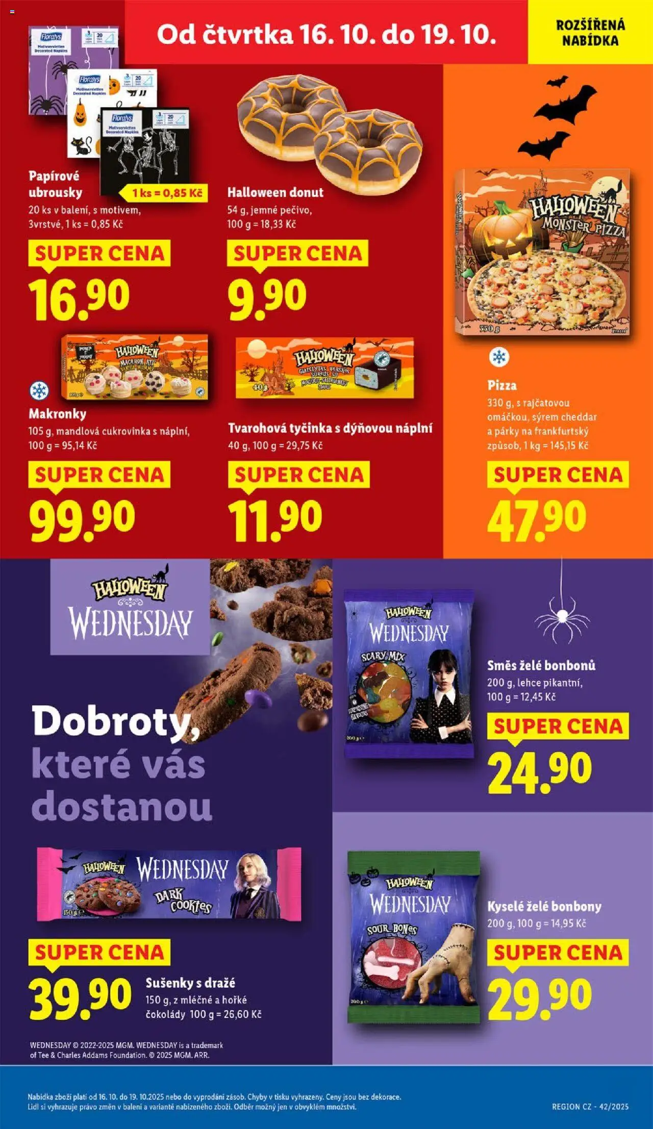 Lidl leták od 16.10.2025 | Strana: 33 | Produkty: Pizza, Párky, Cookies, Jelly beans