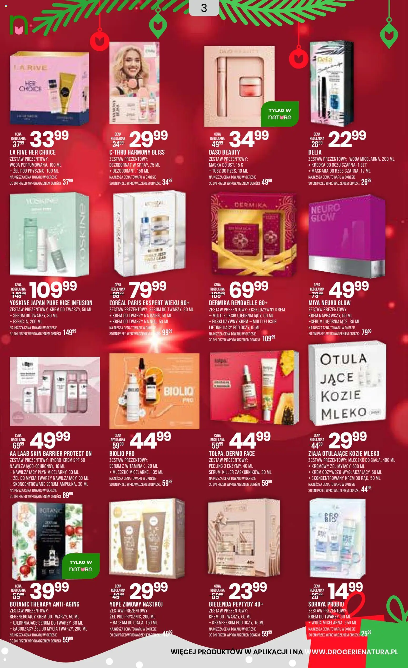 Drogerie Natura Gazetka od 10.12.2025 | Strona: 3 | Produkty: Body, Maska, Peeling, Krem do twarzy