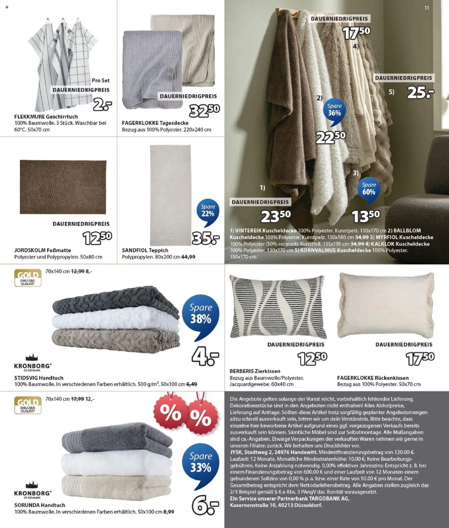 Angebote JYSK – gültig ab 30.12.2025 | Seite: 11 | Produkte: Tagesdecke, Teppich, Fußmatte