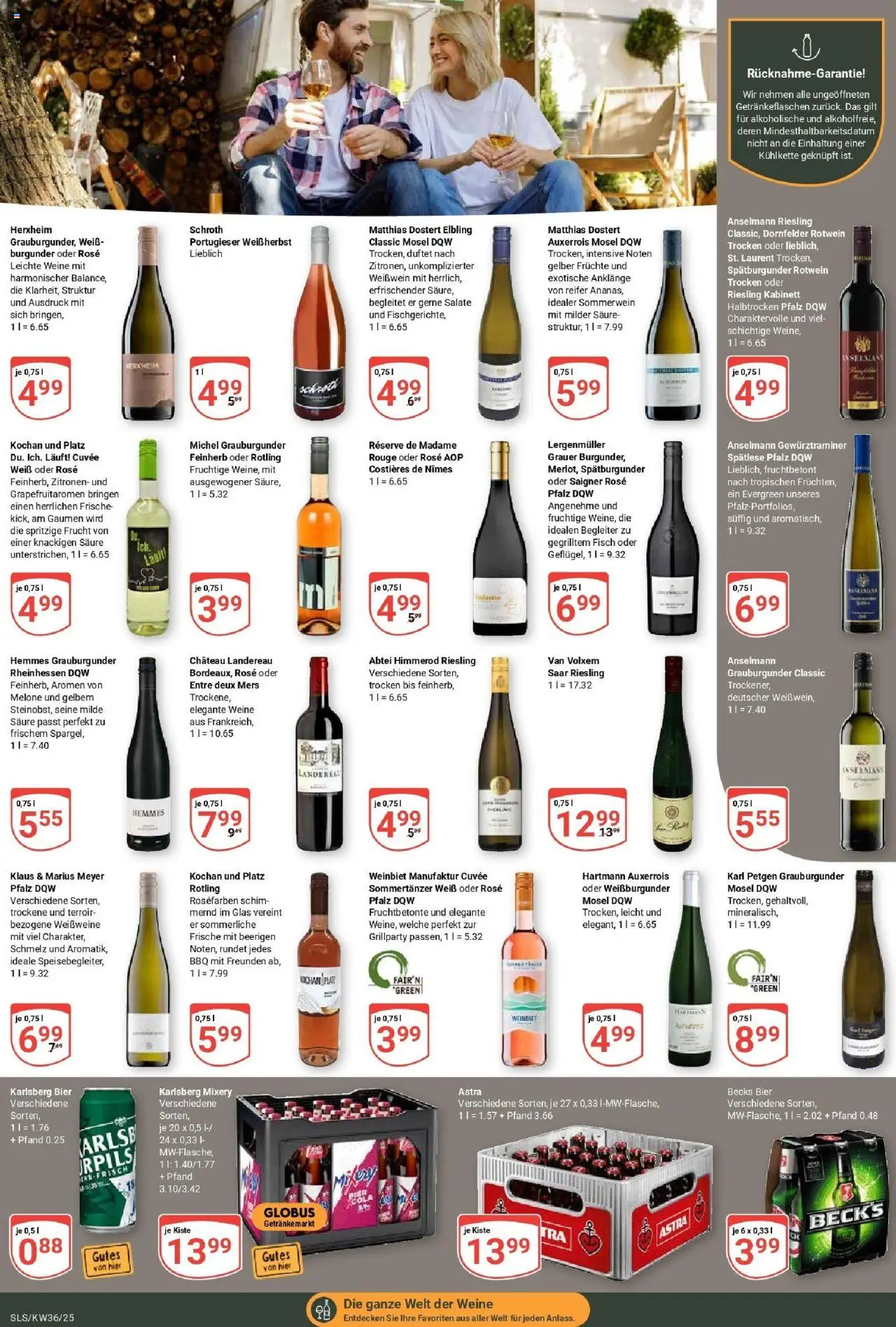 Globus prospekt Saarlouis	 – gültig ab 01.09.2025 | Seite: 20 | Produkte: Bier, Melone, Mixery, Zitronen