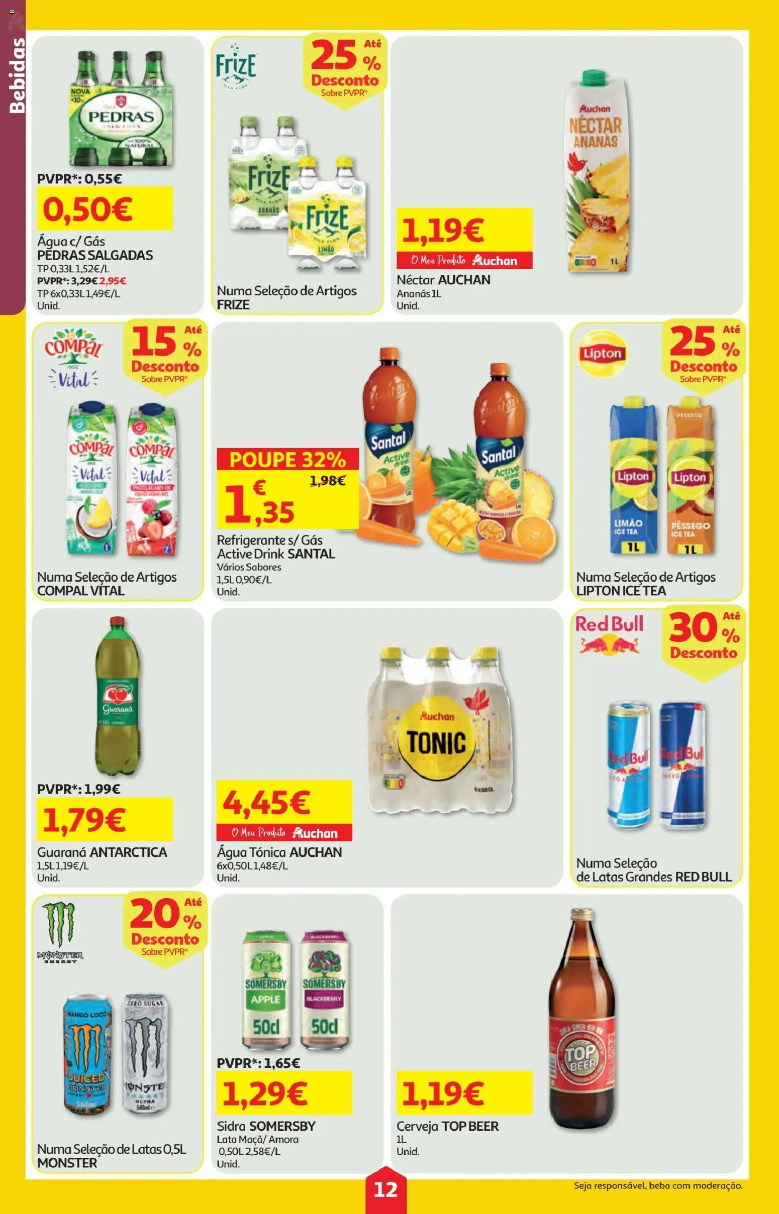 Minipreço folheto │ válido de 19.02.2026 | Página: 12 | Produtos: Agua, Refrigerante, Cerveja, Somersby