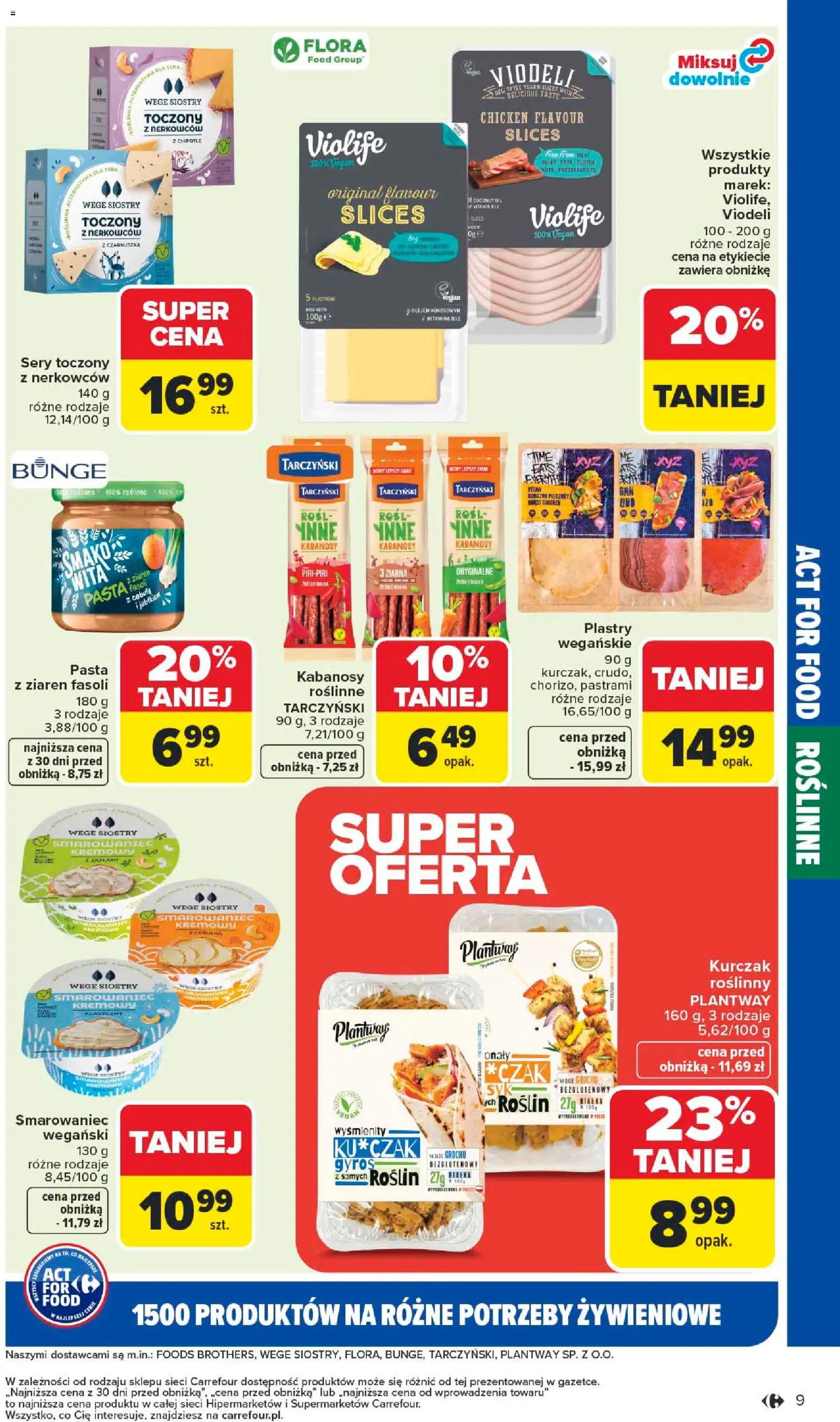 Carrefour Gazetka - Act for food od 05.01.2026 | Strona: 9 | Produkty: Kurczak, Czarnuszka, Kabanosy, Sery