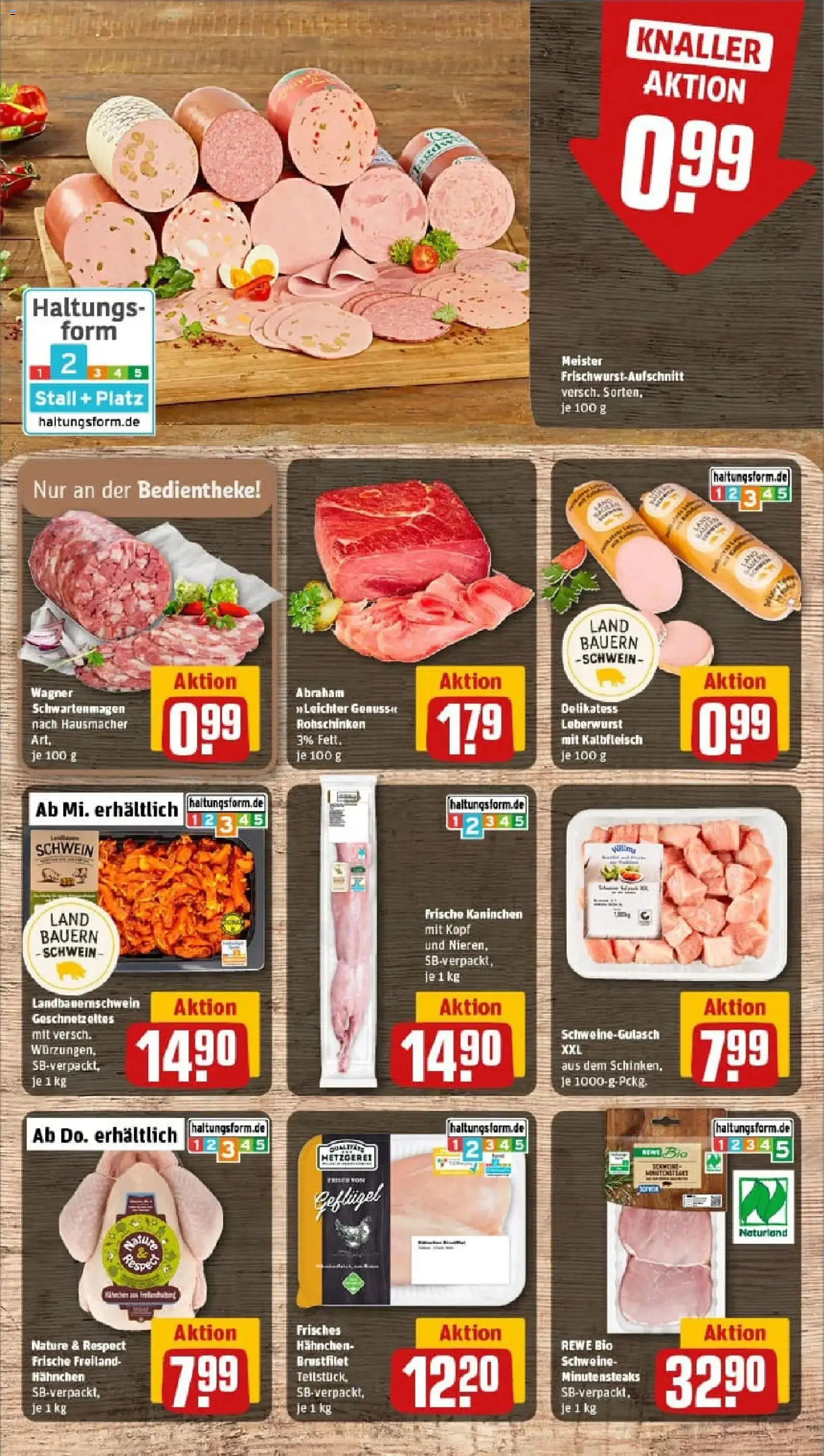 Rewe prospekt Bad Waldsee	 – gültig ab 26.01.2026 | Seite: 8 | Produkte: Schweinegulasch, Hahnchen, Kaninchen