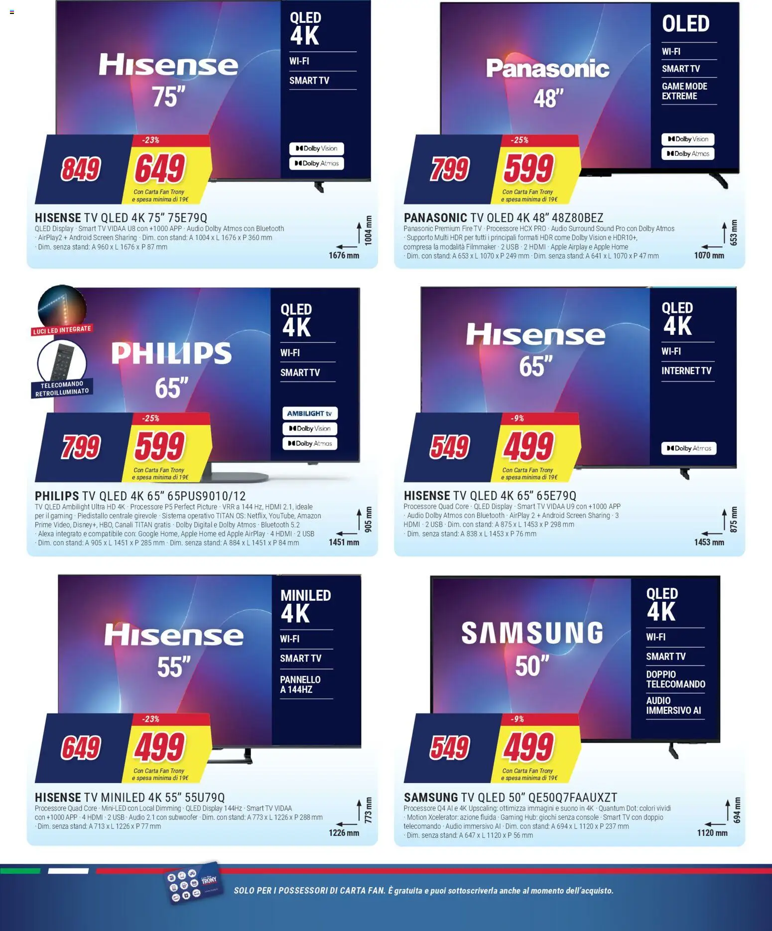 Volantino Trony del 27.12.2025 | Pagina: 3 | Prodotti: Telecomando, smart TV, Audio, Fan