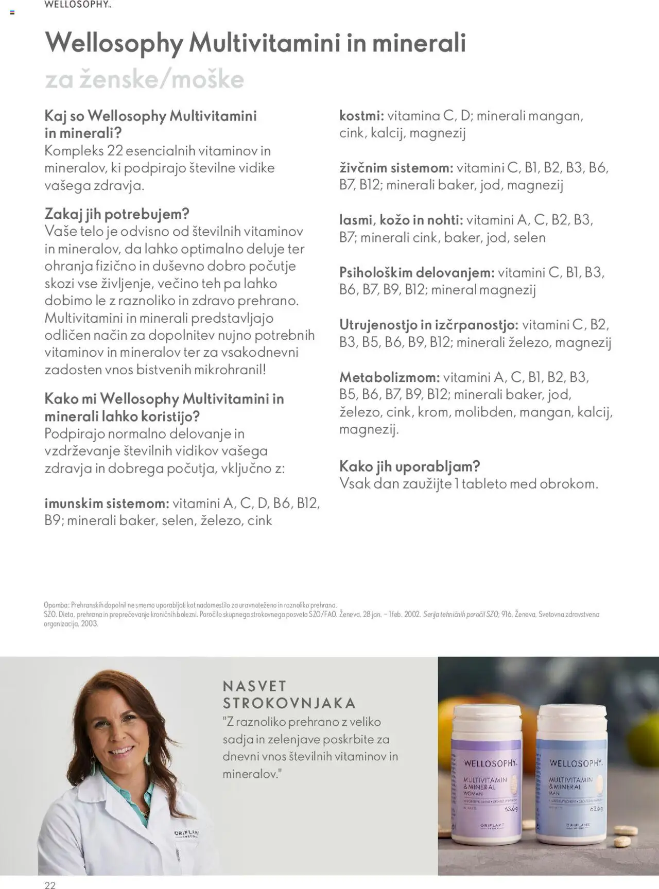 Oriflame katalog wellosophy vodnik po izdelkih │ velja od 18.12.2023 | Stran: 22