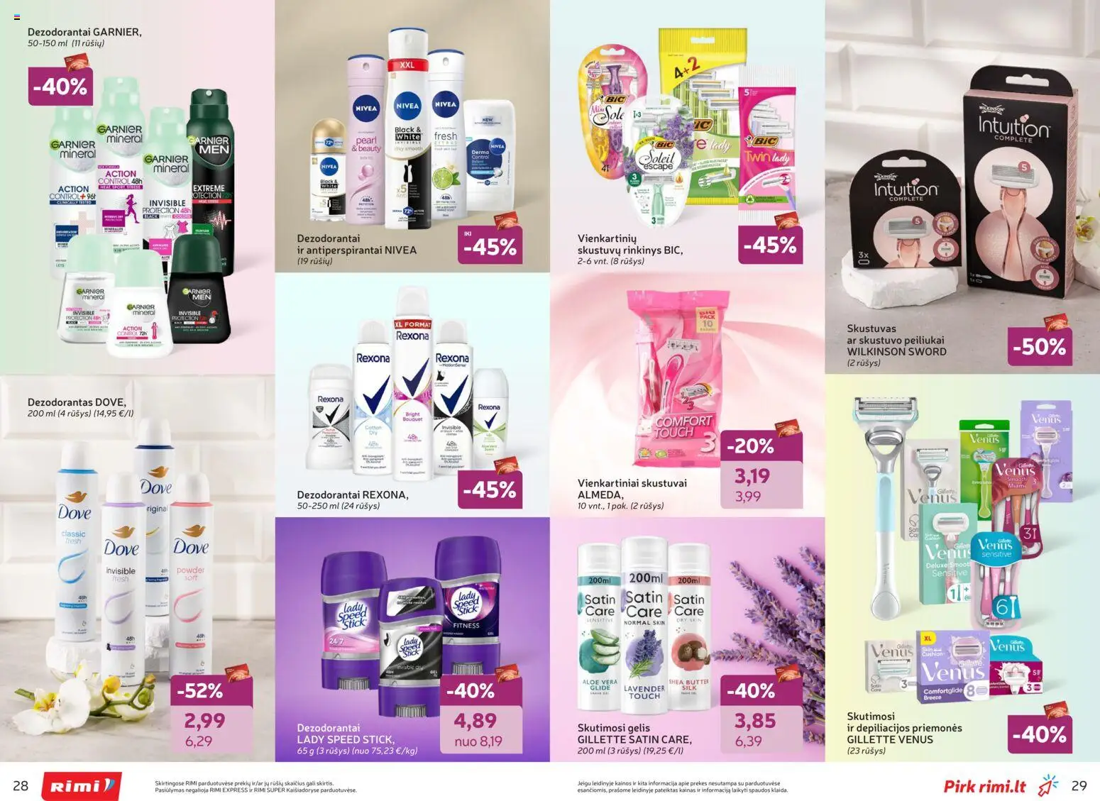 Rimi akcijos nuo 03.02.2026 | Puslapis: 15 | Prekių: Skustuvas, Dezodorantas