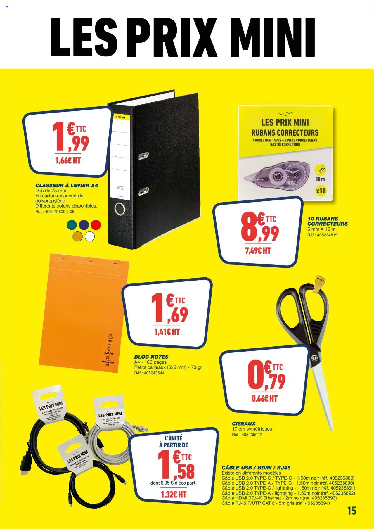  | Page: 15 | Produits: Câble, USB, Ciseaux