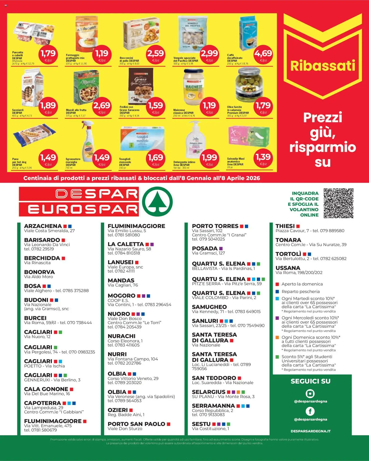 Volantino Despar del 08.01.2026 | Pagina: 12 | Prodotti: Pollo, Vongole, Sgrassatore, Savoiardi