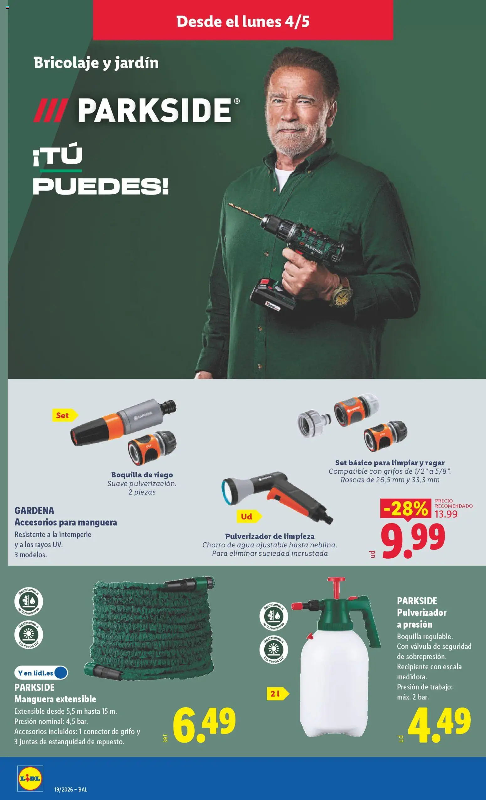 Lidl folleto de bazar │ válido desde el 04.05.2026 | Página: 8 | Productos: Manguera, Conector