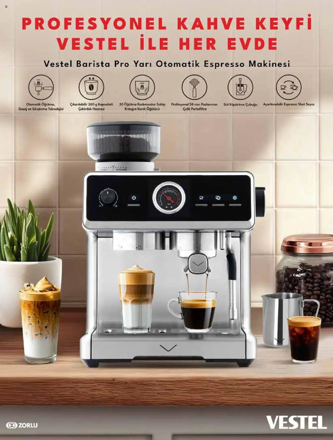 Vestel Küçük Ev Aletleri ve Süpürgeler - 03.09.2025 tarihinden itibaren geçerlidir | Sayfa: 15 | Ürünler: Espresso makinesi, Süt, Kahve