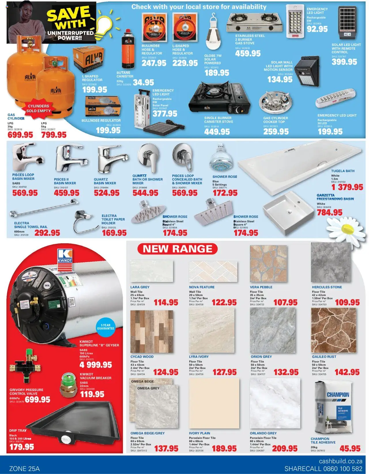 Cashbuild Western Cape - Catalogue	 │ valid from 25.08.2025 | Page: 3 | Products: Stove, Mixer, Bath, Toilet paper