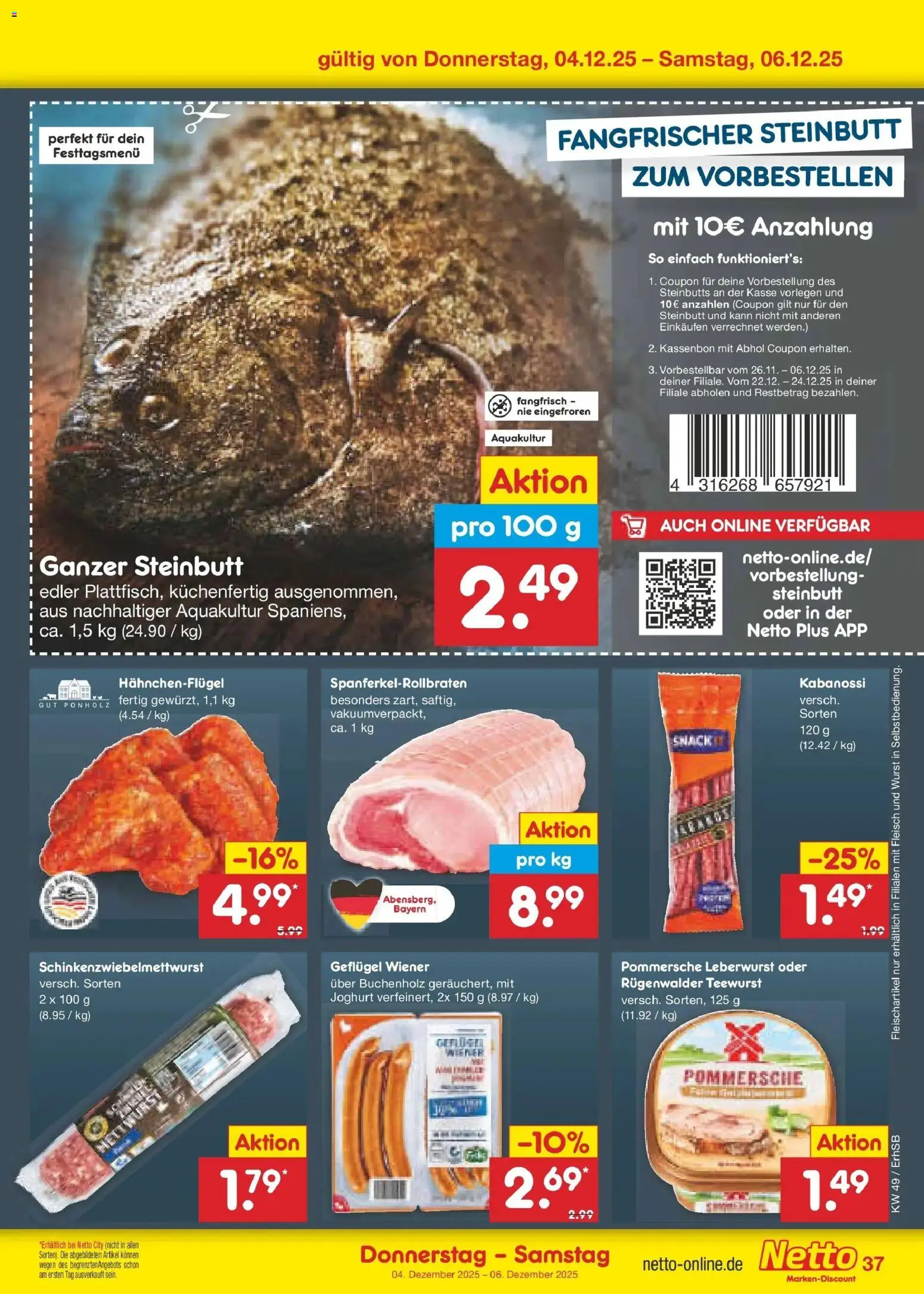 Netto Marken-Discount prospekt München	 – gültig ab 01.12.2025 | Seite: 39 | Produkte: Joghurt, Wurst, Fleisch