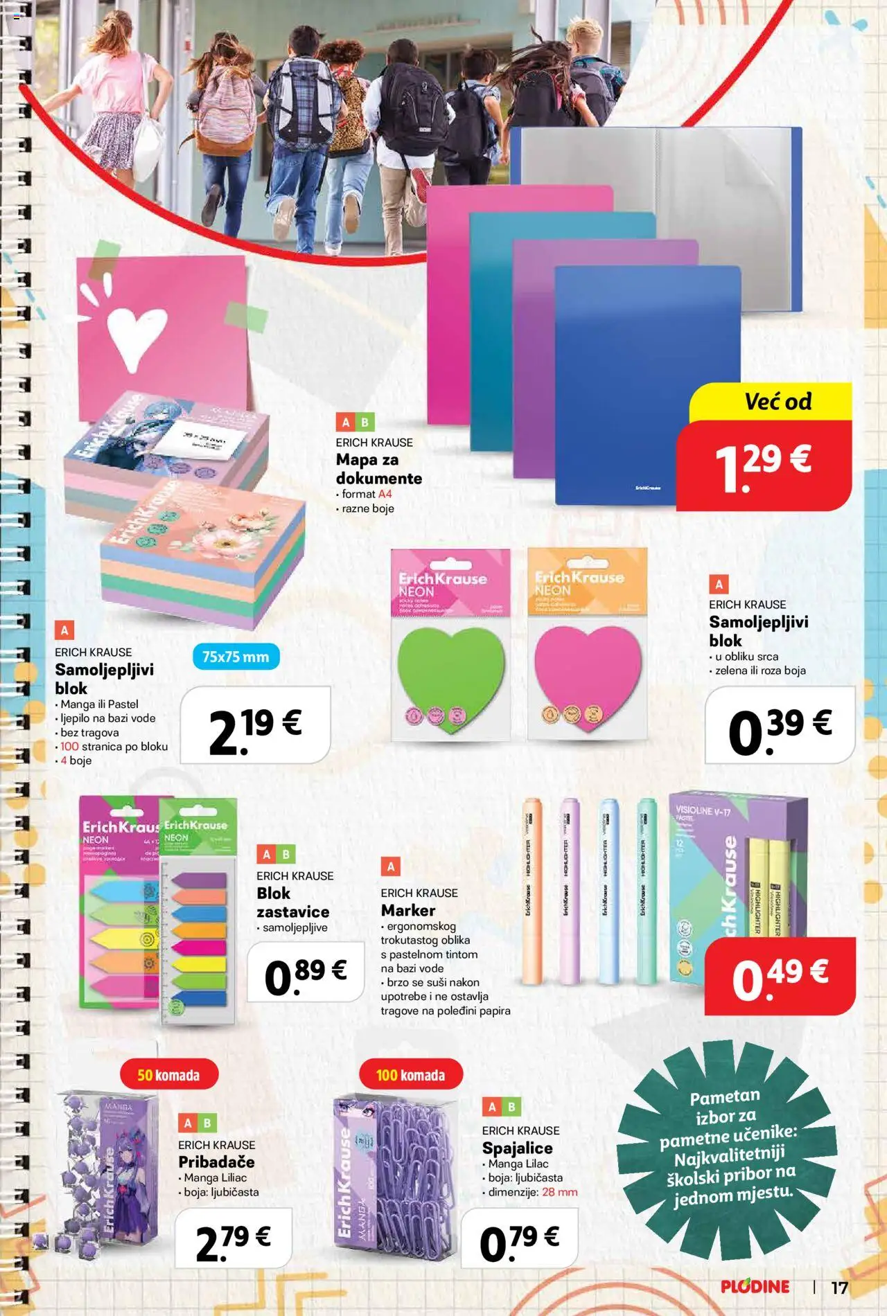 Plodine katalog | vrijedi od 13.08.2025 | Stranica: 19 | Proizvodi: Spajalice, Ljepilo