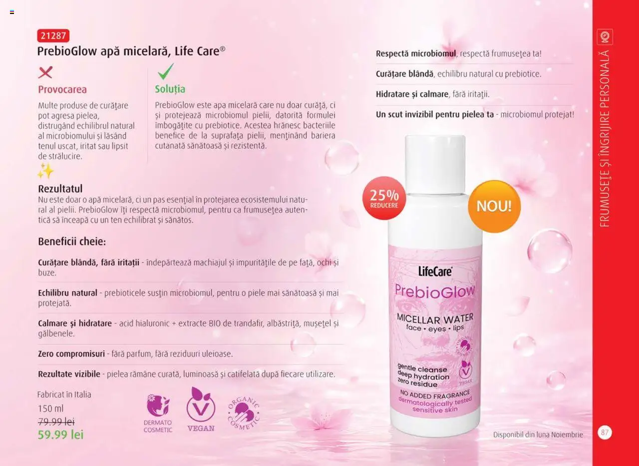 Noul catalog Life Care – valabil de la 01.10.2025 | Pagină: 89 | Produse: Şerit ödül, Apă micelară, Apă