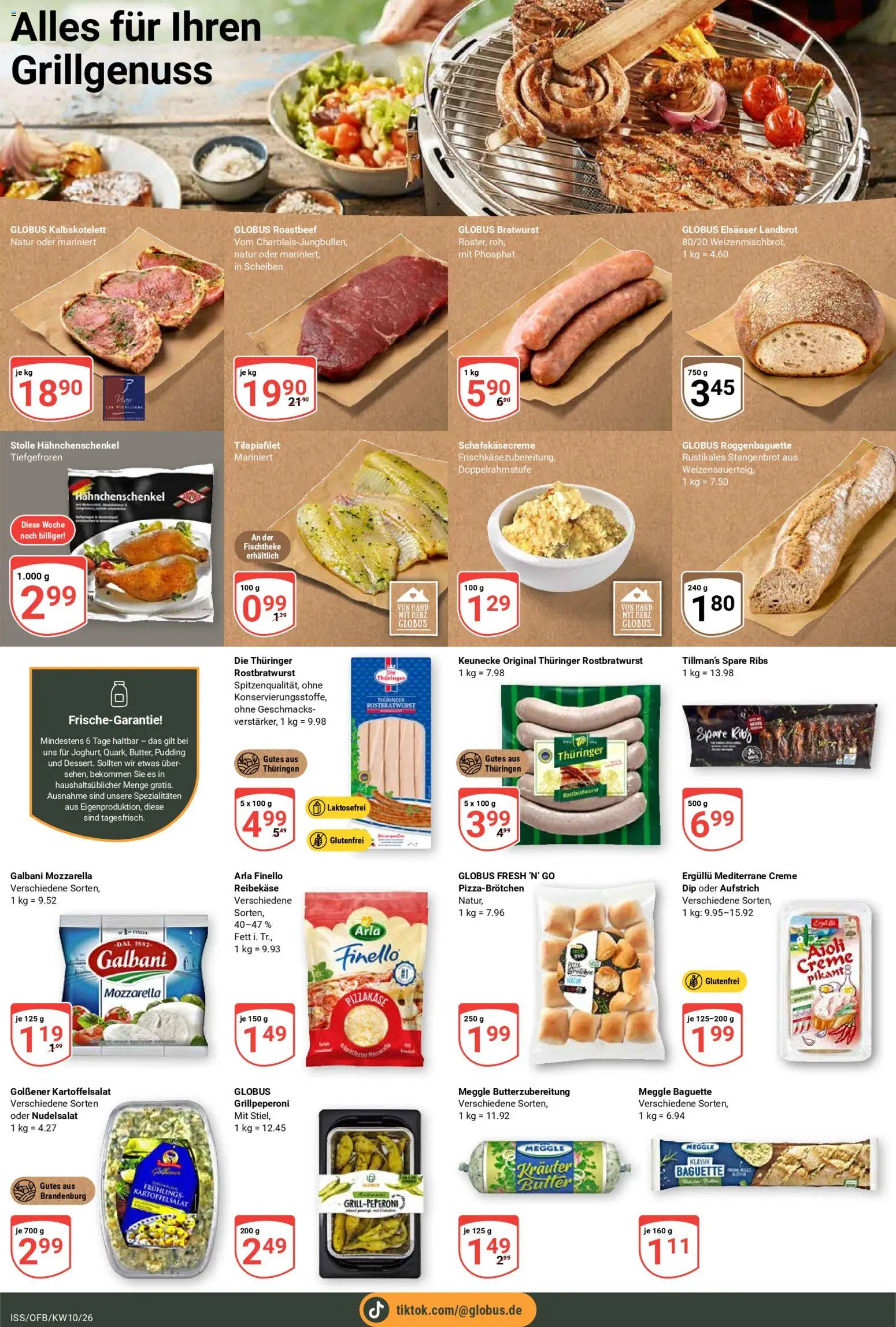 Globus Prospekt – gültig ab 02.03.2026 | Seite: 11 | Produkte: Bratwurst, Spare ribs, Roastbeef, Reibekase