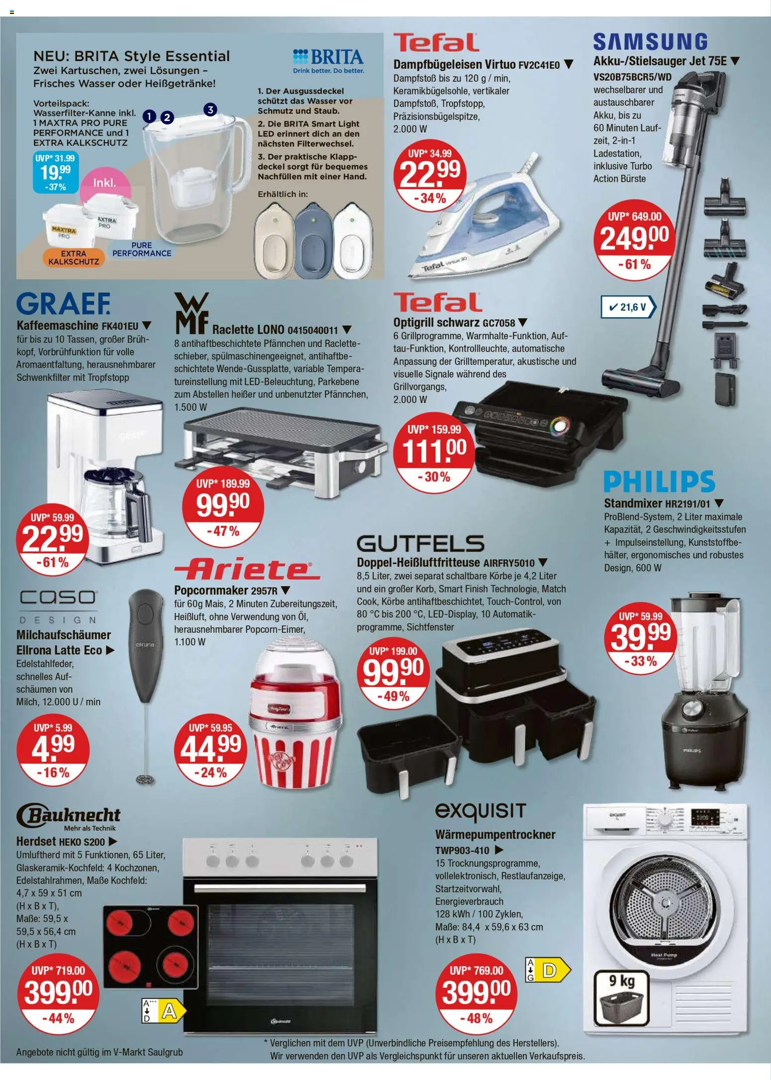 V-Markt - Schwaben / Oberbayern – gültig ab 13.11.2025 | Seite: 18 | Produkte: Philips, Finish, Samsung, Raclette