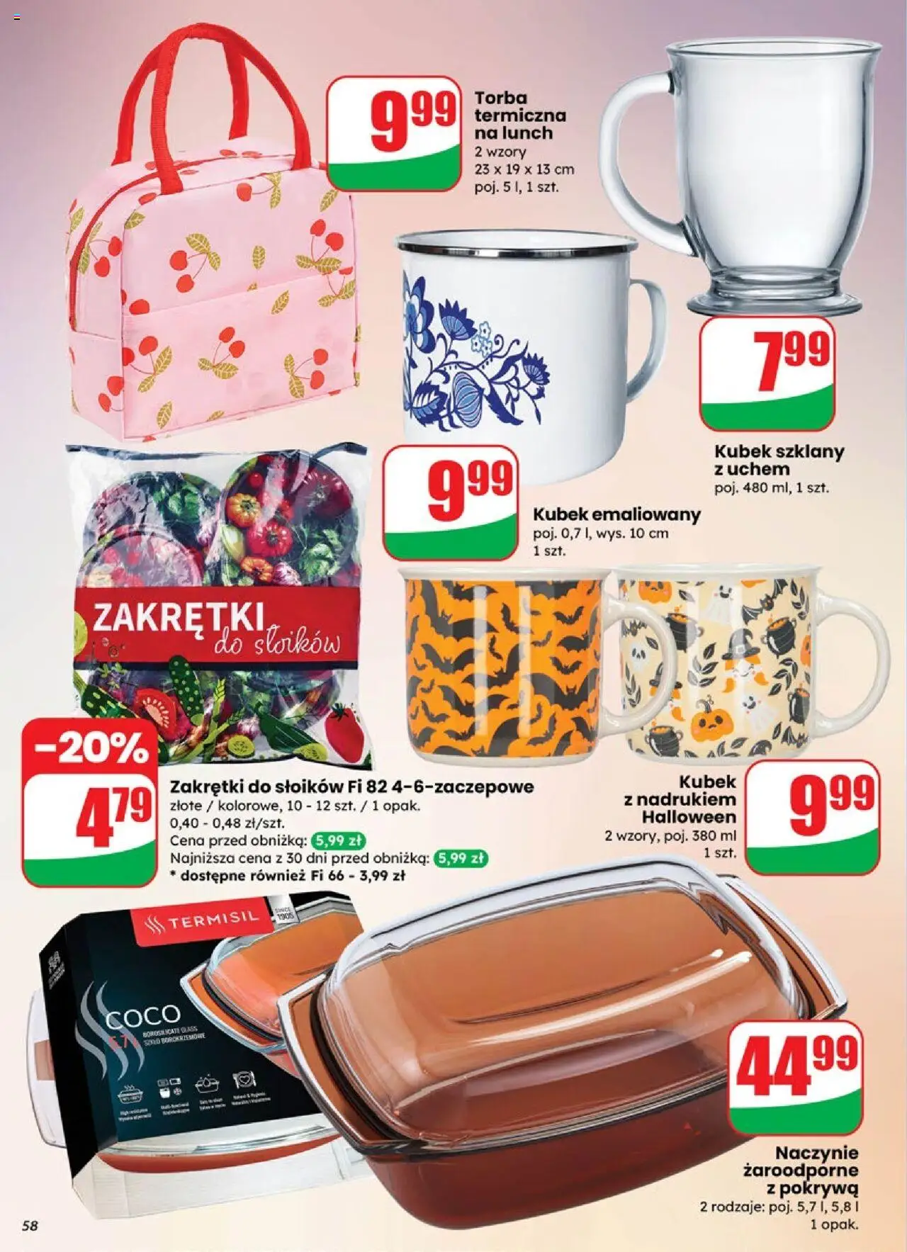 Dino Gazetka od 01.10.2025 | Strona: 58 | Produkty: Torba, Torba termiczna, Naczynie żaroodporne
