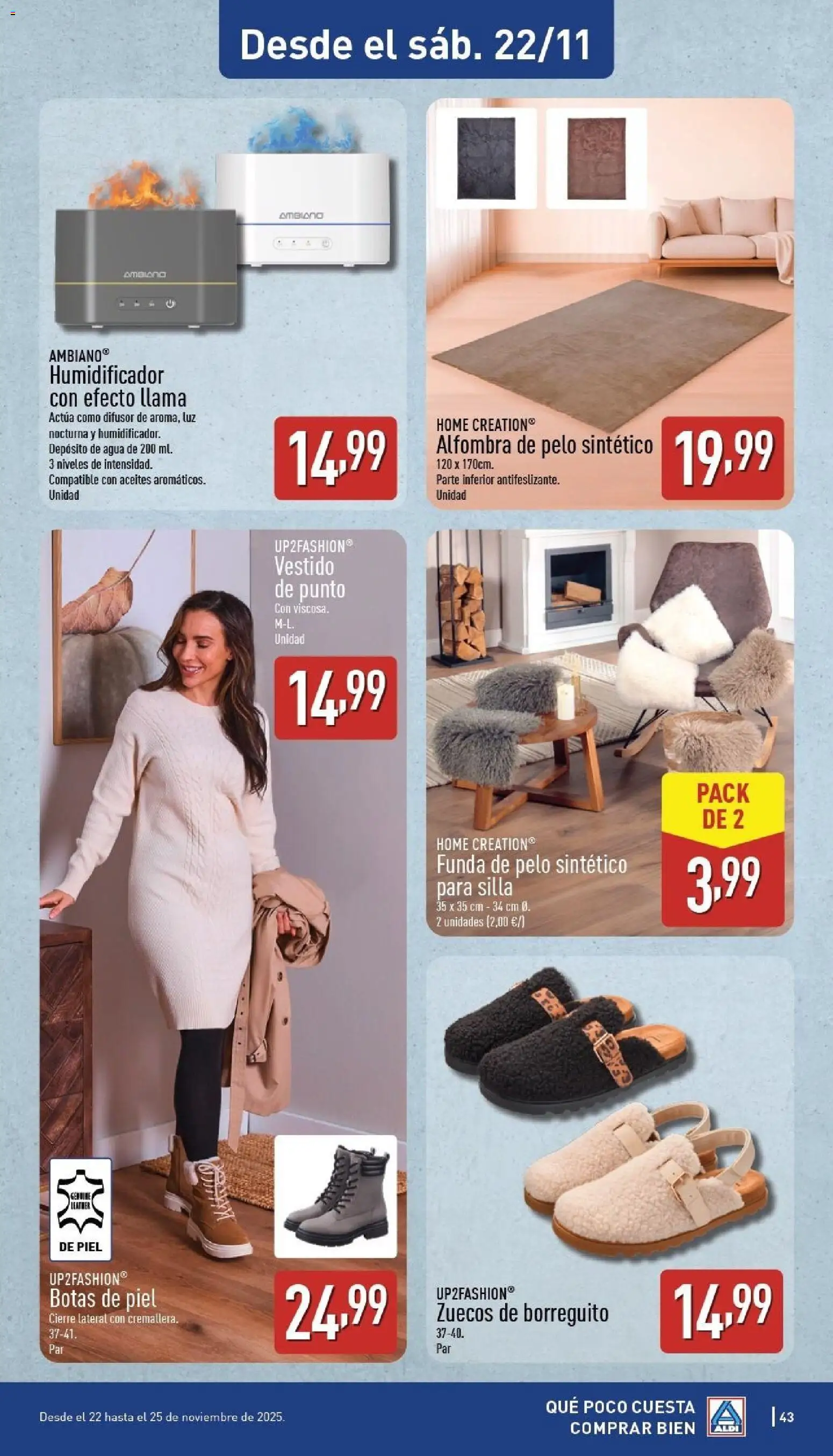 Aldi folleto Península │ válido desde el 17.11.2025 | Página: 43 | Productos: Botas, Funda, Silla, Alfombra