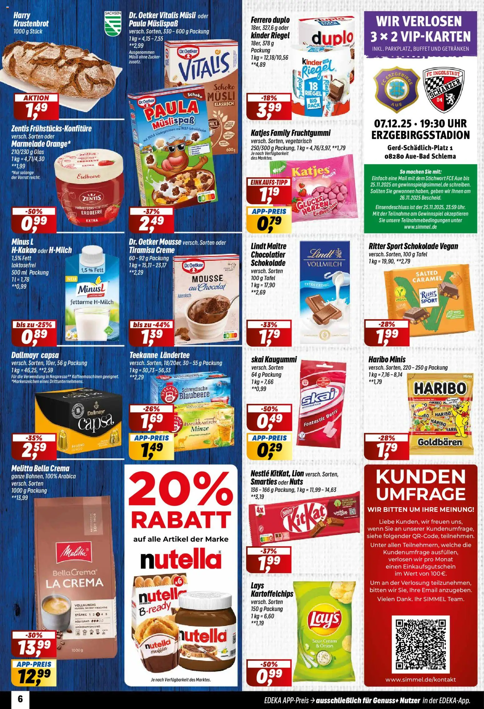 Simmel Prospekt 	 – gültig ab 24.11.2025 | Seite: 6 | Produkte: Melitta, Haribo, Ritter sport, Zucker