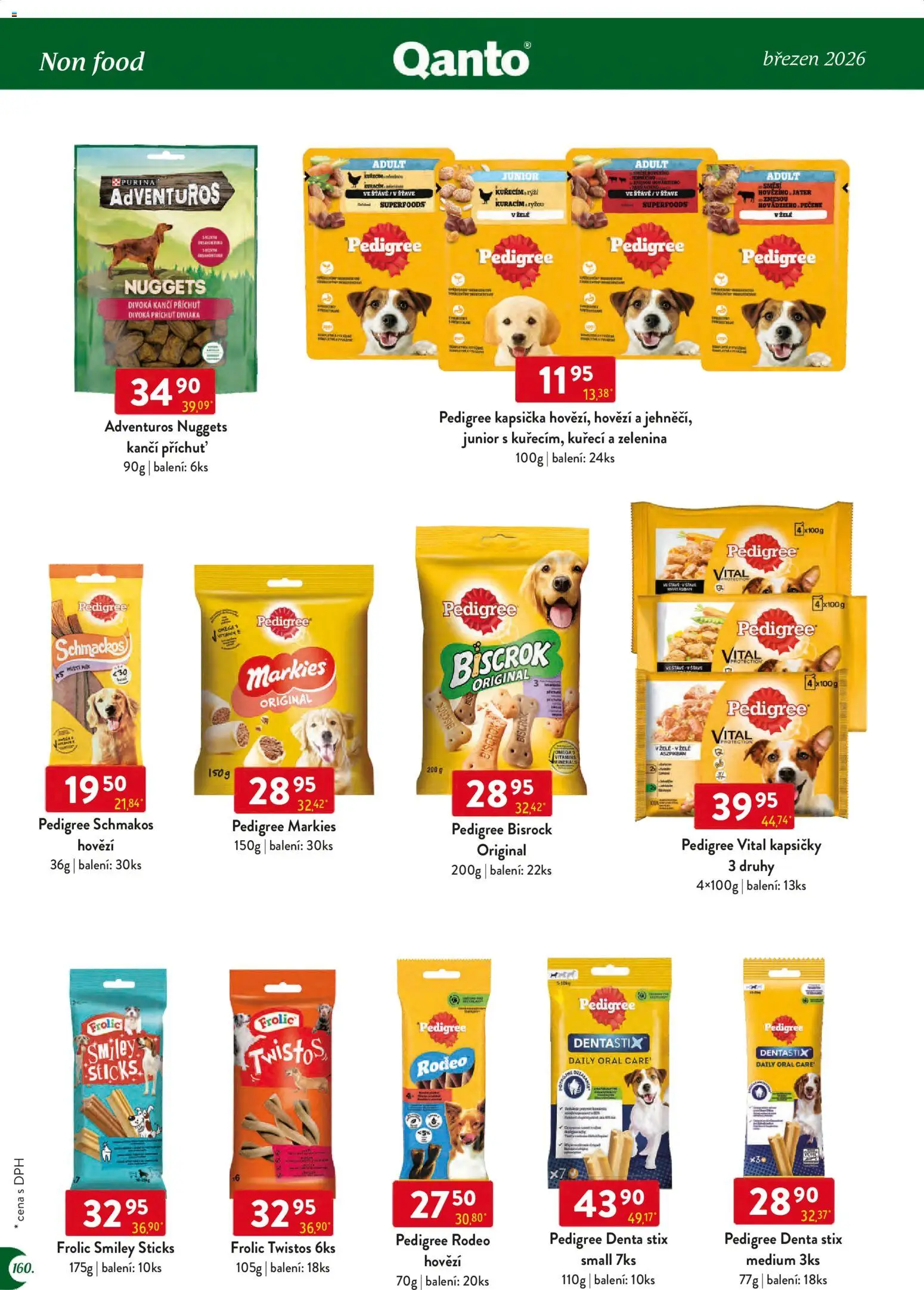Astur & Qanto leták - Velkoobchod 03/2026 od 01.03.2026 | Strana: 160 | Produkty: Hovězí, Pedigree, Zelenina, Rýži