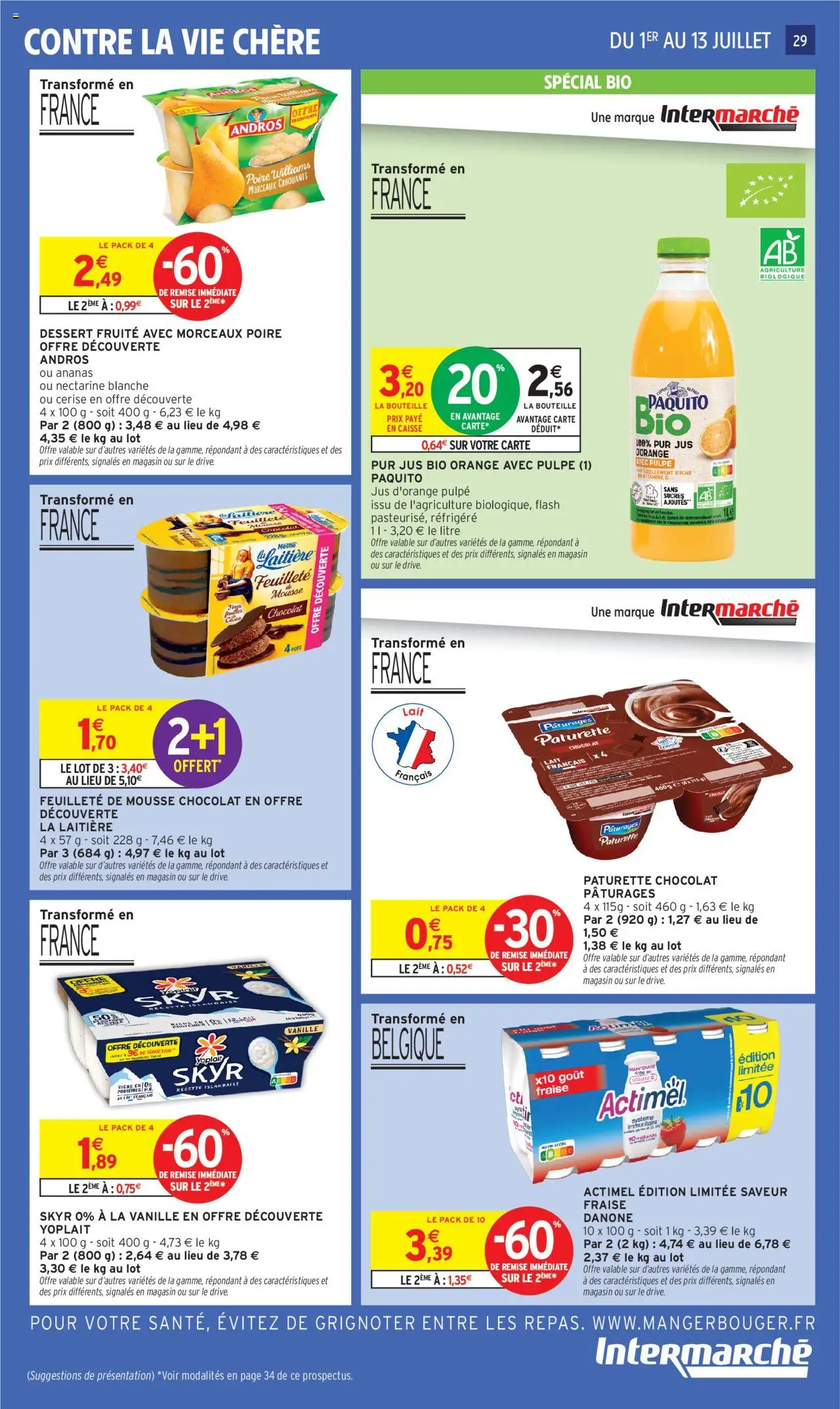  | Page: 31 | Produits: Nectarine, Jus d'orange, Poire, Skyr