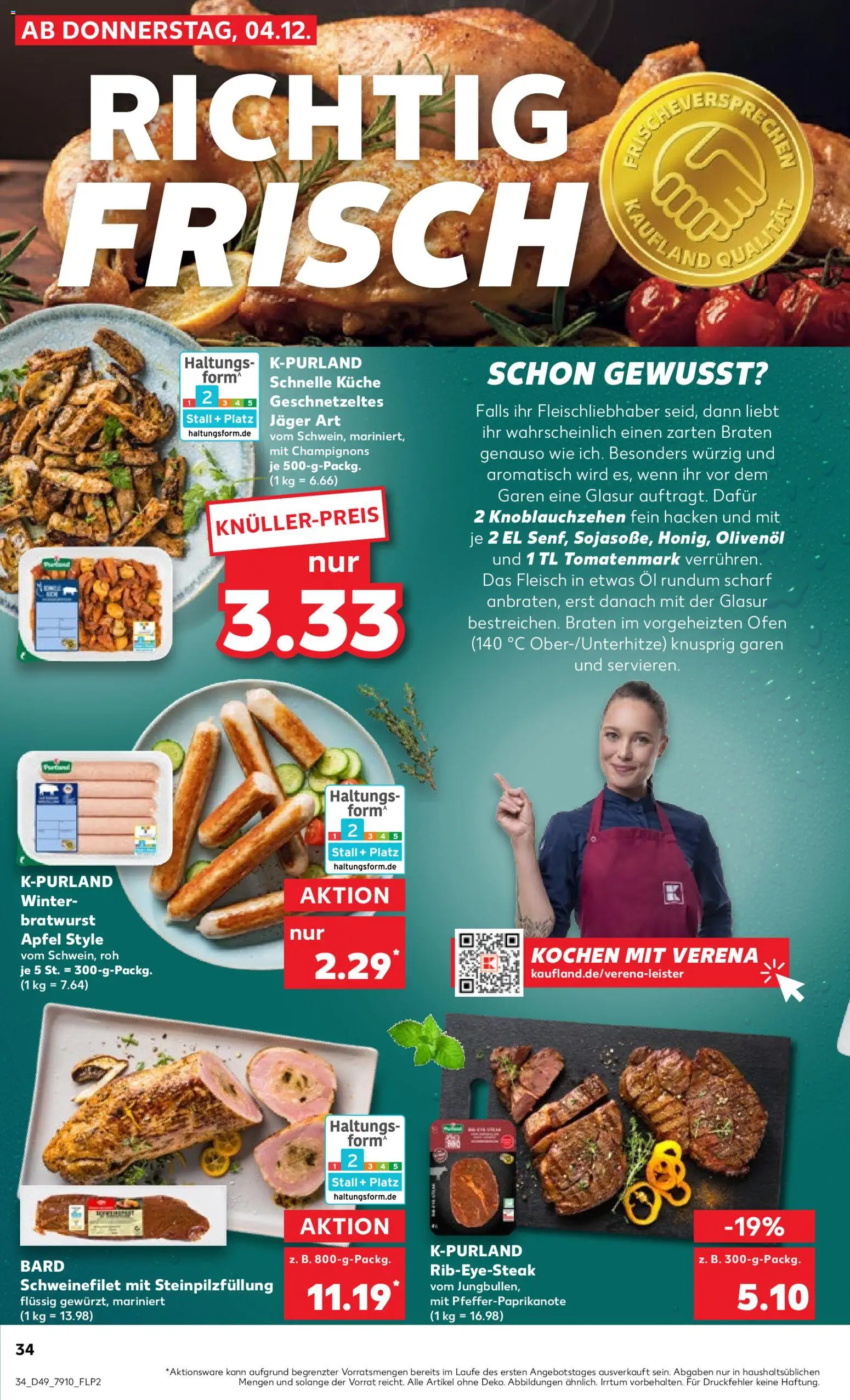 Kaufland prospekt Völklingen	 – gültig ab 07.12.2025 | Seite: 34 | Produkte: Ofen, Olivenol, Bratwurst, Fleisch
